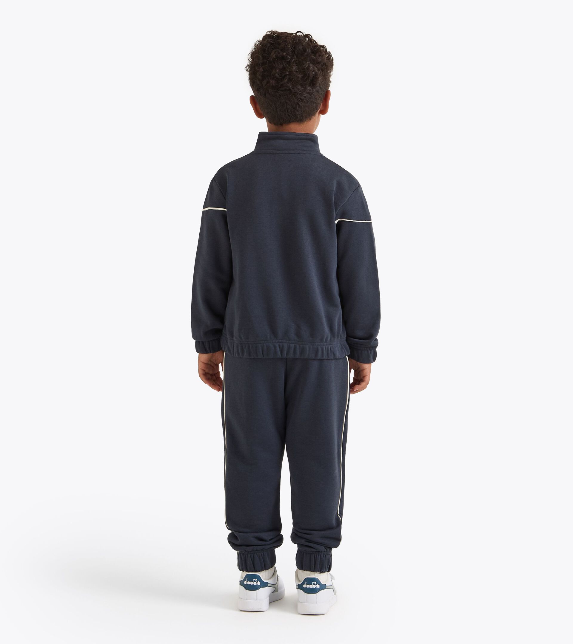 Coordinated tracksuit - Boys and girls  JU. TRACKSUIT FZ LOGO (FT) BLUE DENIM - Diadora