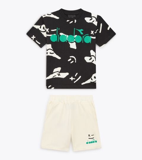 JB. SET SMILE LOGO TD, NERO/CREMA Set - Fit comfort - Bambino (2-7 anni) JB. SET SMILE LOGO TD NERO/CREMA - Diadora