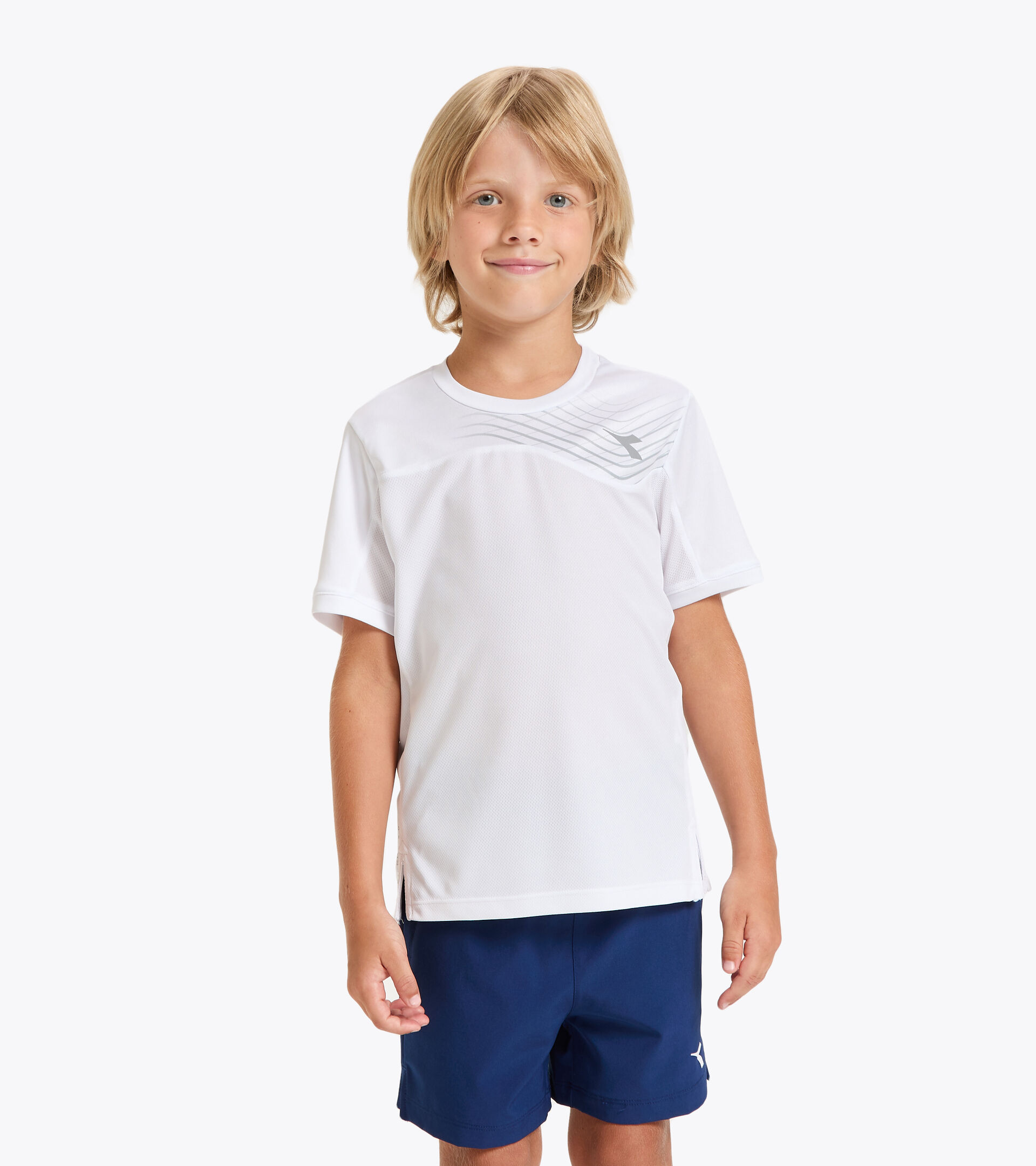 Tennis-T-Shirt - Junior J. T-SHIRT COURT STRAHLEND WEISSE - Diadora