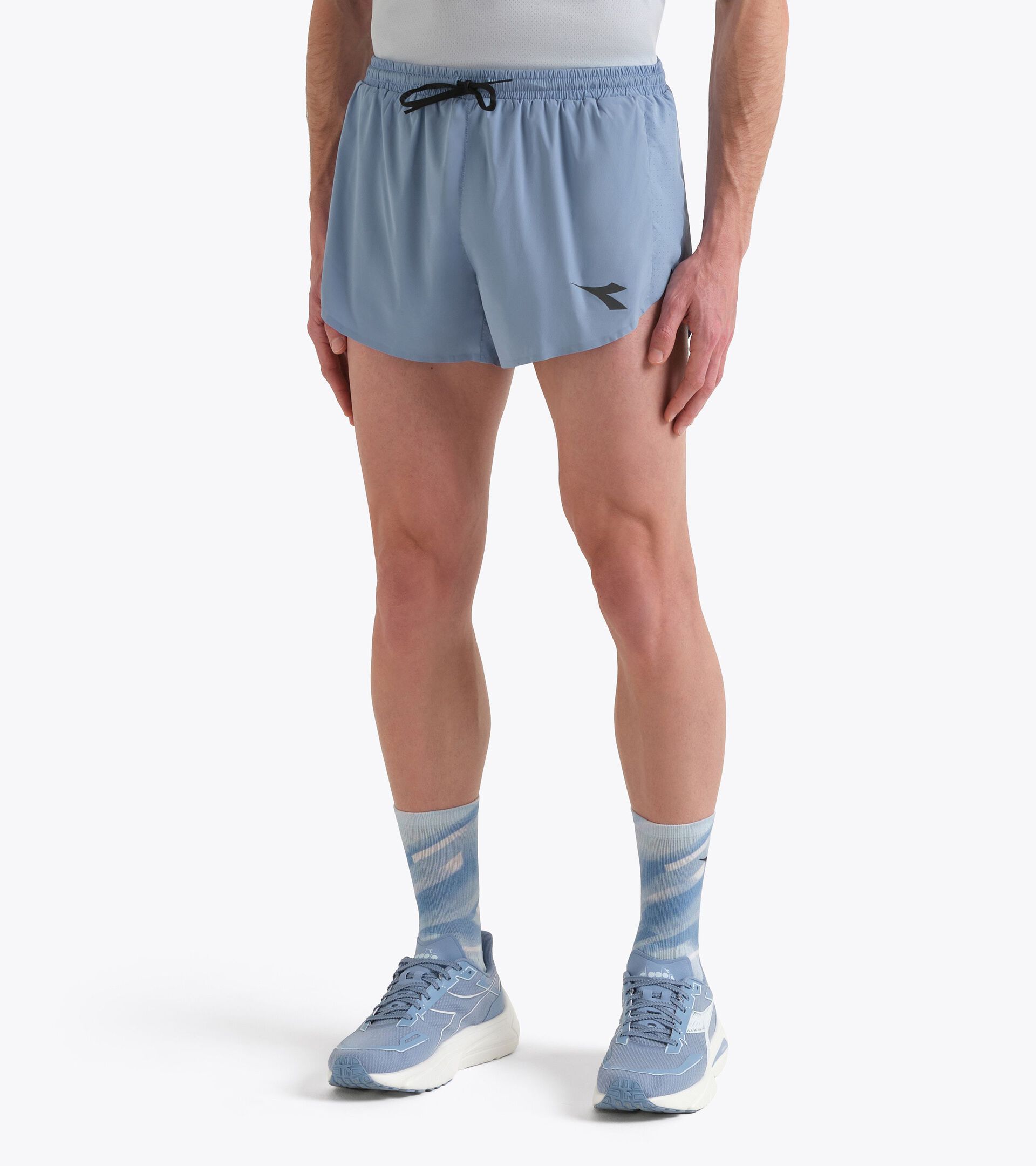 Short fendu FIBRAZERO 3&rsquo;&rsquo;  - Running - Homme SPLIT SHORTS 3 SUPER LIGHT FIBRAZERO CIEL SANS FIN - Diadora
