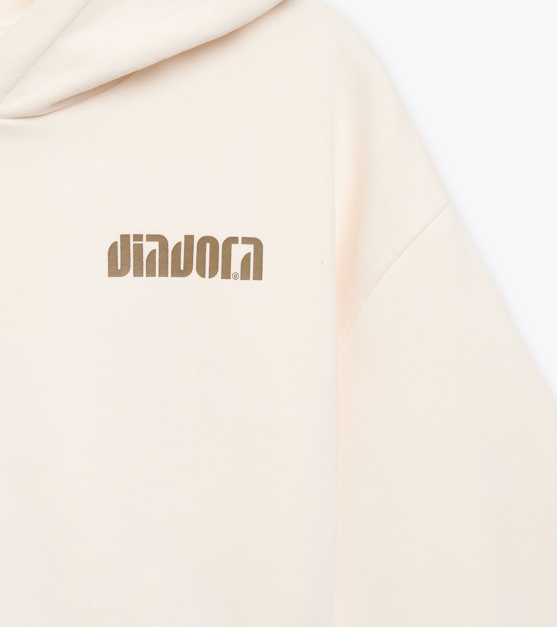Cropped hoodie - Women's
 L. HOODIE ATHL. LOGO WHISPER WHITE - Diadora