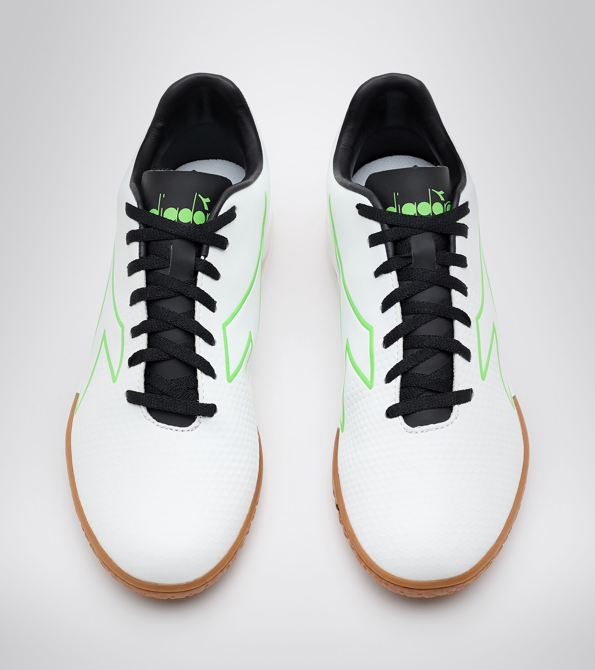 Indoor and parquet court futsal boots PICHICHI 4 IDR WHITE/GREEN FLUO/BLACK - Diadora