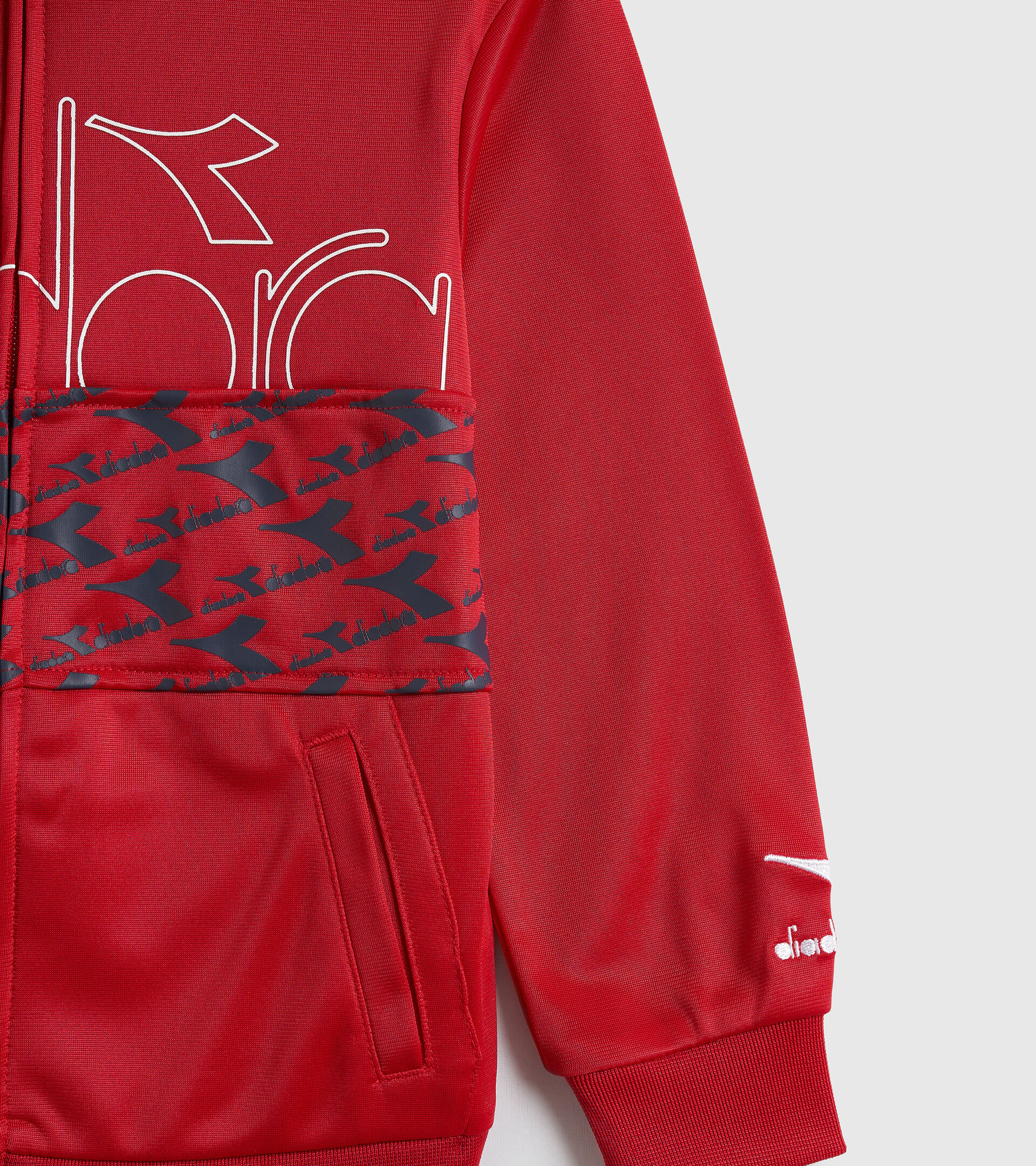 Tracksuit - Kids JB.TRACKSUIT FZ HOOPLA TANGO RED - Diadora