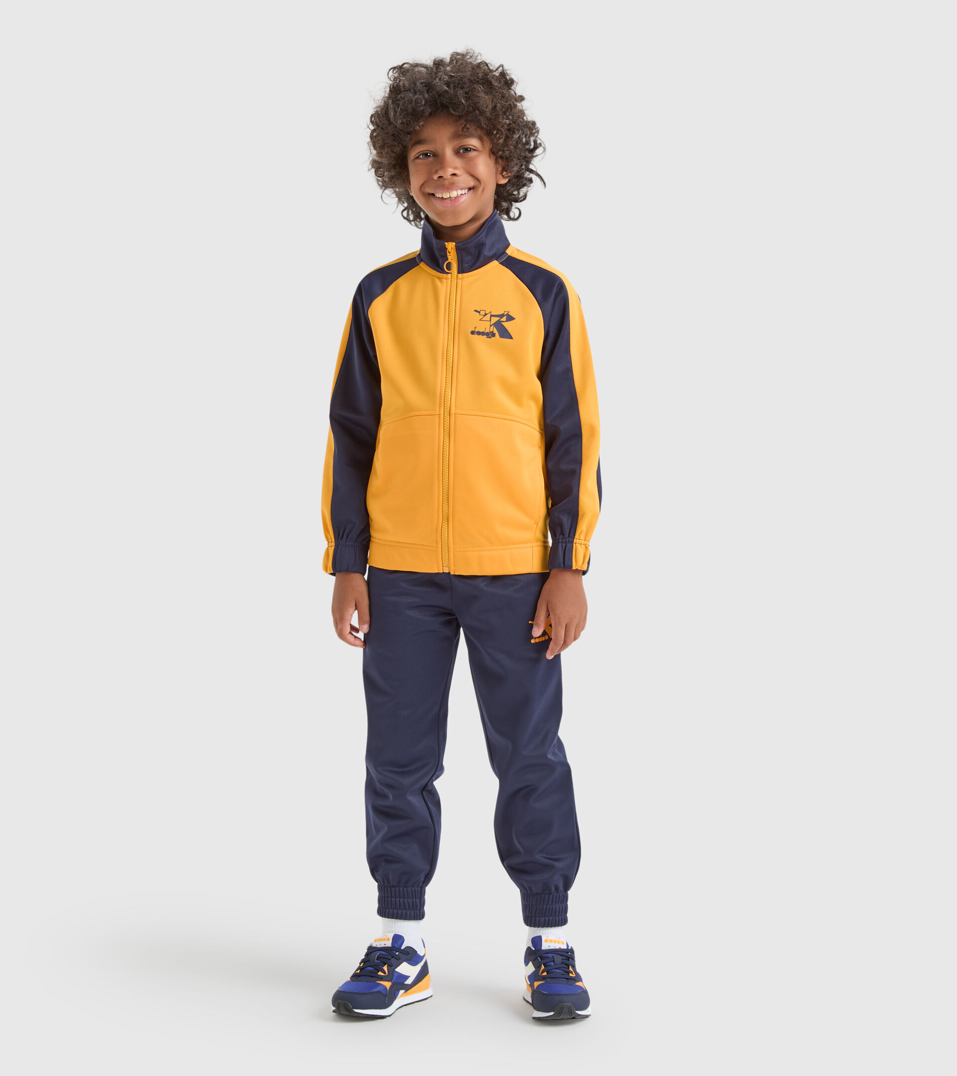 Survêtement de sport - Garçon JB.TRACKSUIT FZ TWISTER BLEU CABAN - Diadora