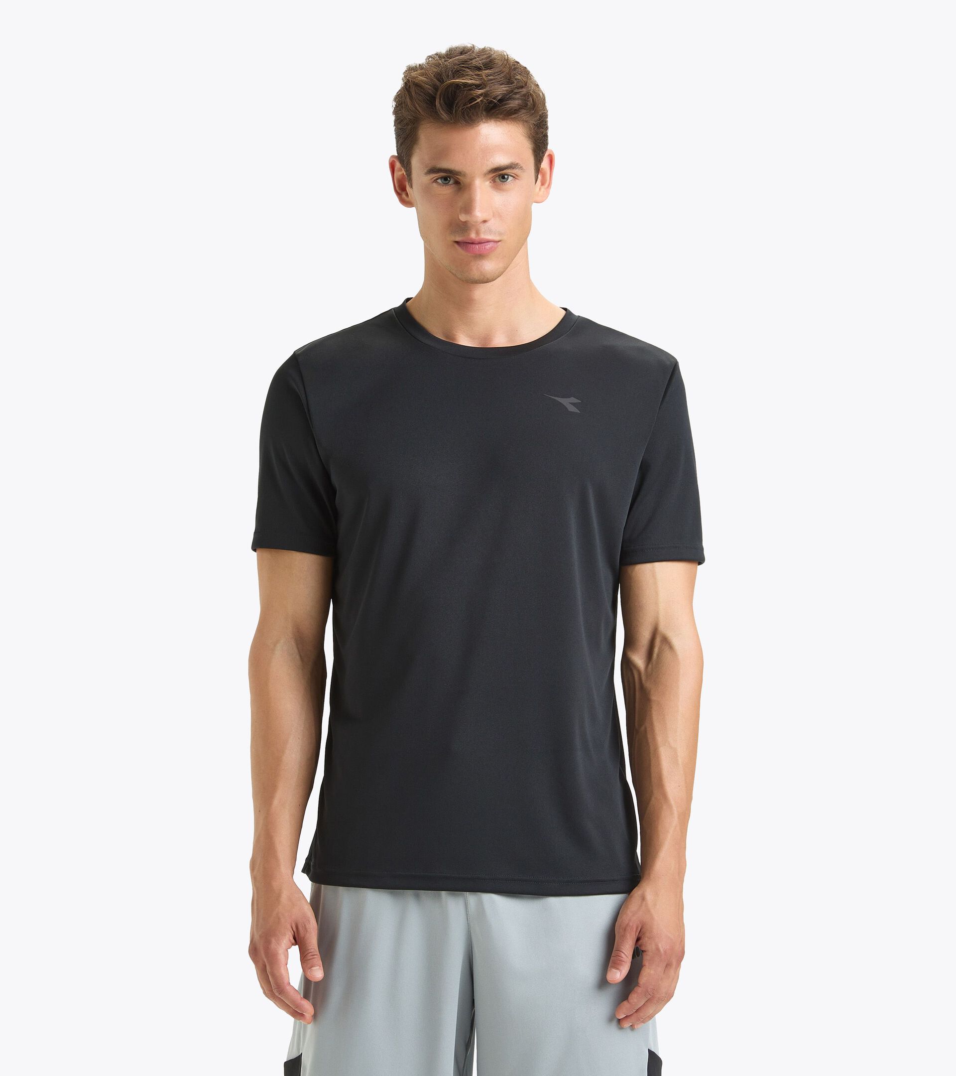 Camiseta deportiva - Hombre SS T-SHIRT RUN NEGRO - Diadora
