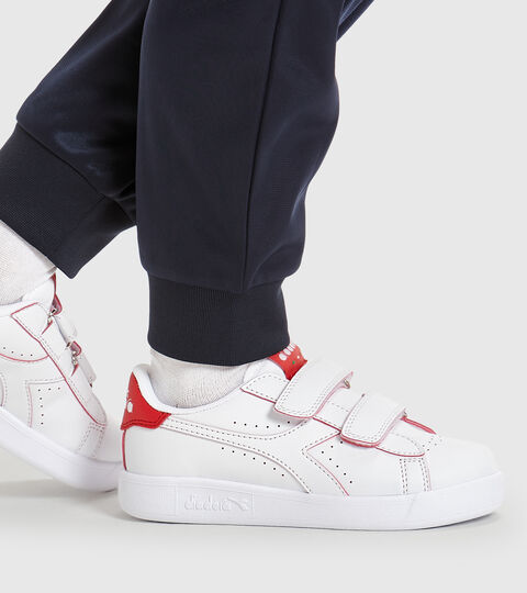 GAME P SMASH PS, WHITE/TOMATO RED Sports shoes - Kids 4-8 years GAME P SMASH PS WHITE/TOMATO RED - Diadora
