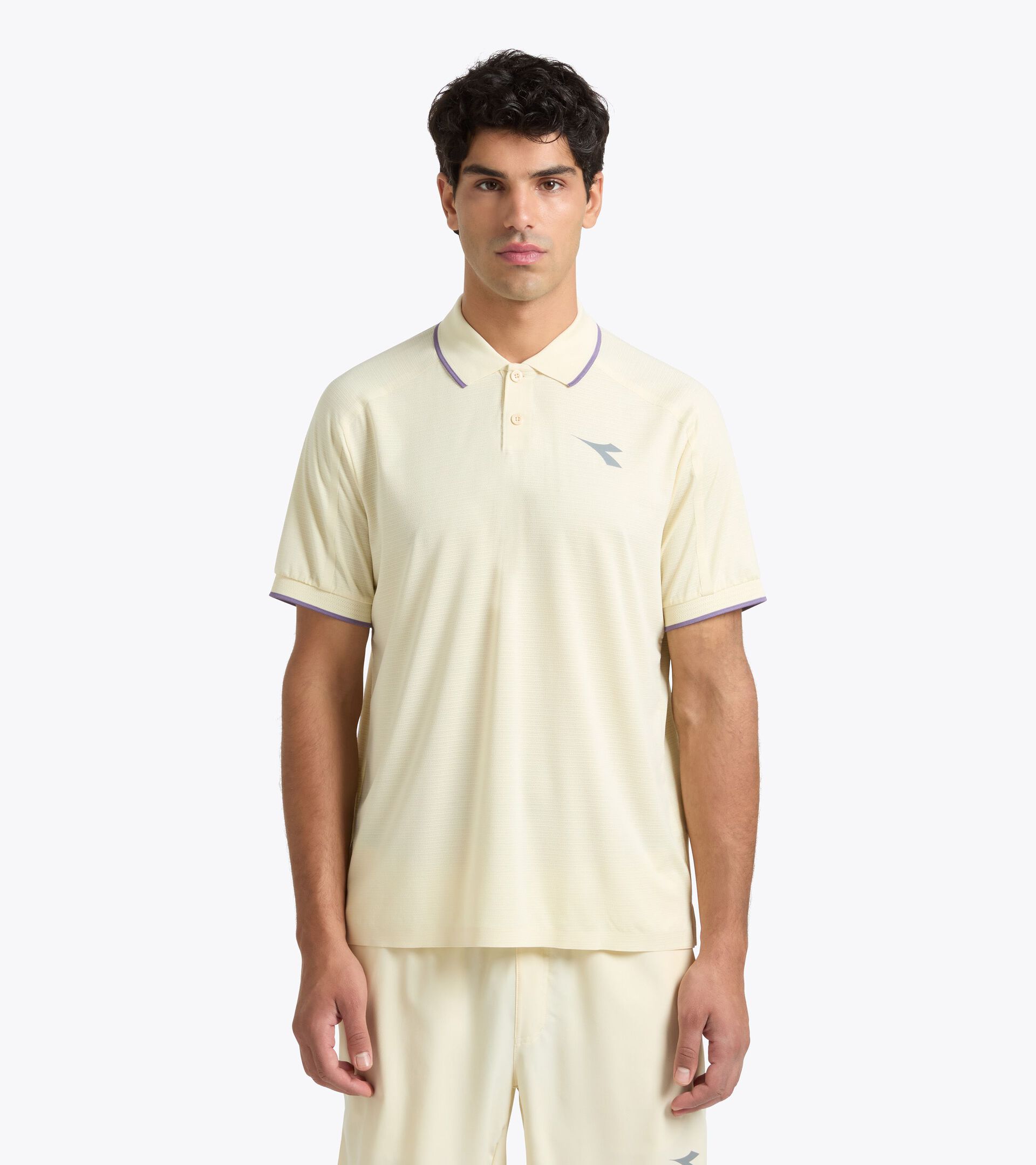 Tennis Polo Shirt with FIBRAZERO Technology - Racing - Men&rsquo;s SS POLO FIBRAZERO BEIGE SHIFTY - Diadora