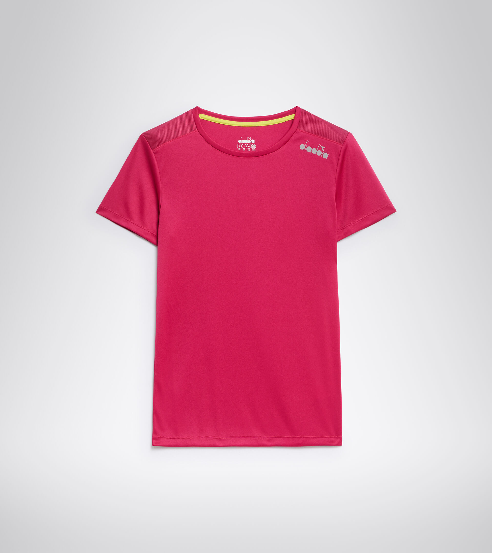 Camiseta para correr - Mujer L. SS CORE TEE ROSADO LLAMATIVO - Diadora