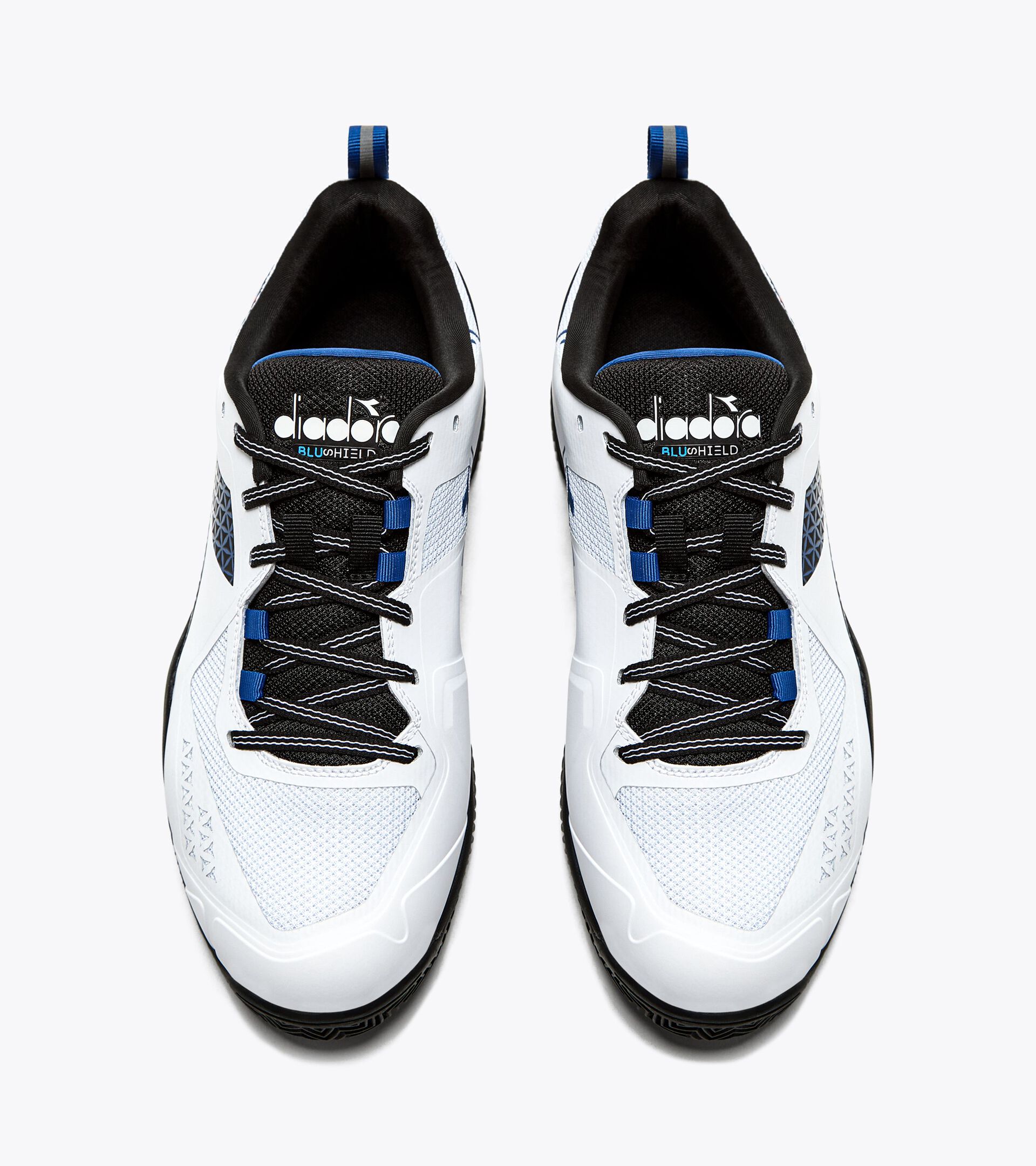 Tennis shoes for clay court - Men BLUSHIELD TORNEO 2 CLAY WHITE/DEJA VU BLUE/BLACK - Diadora