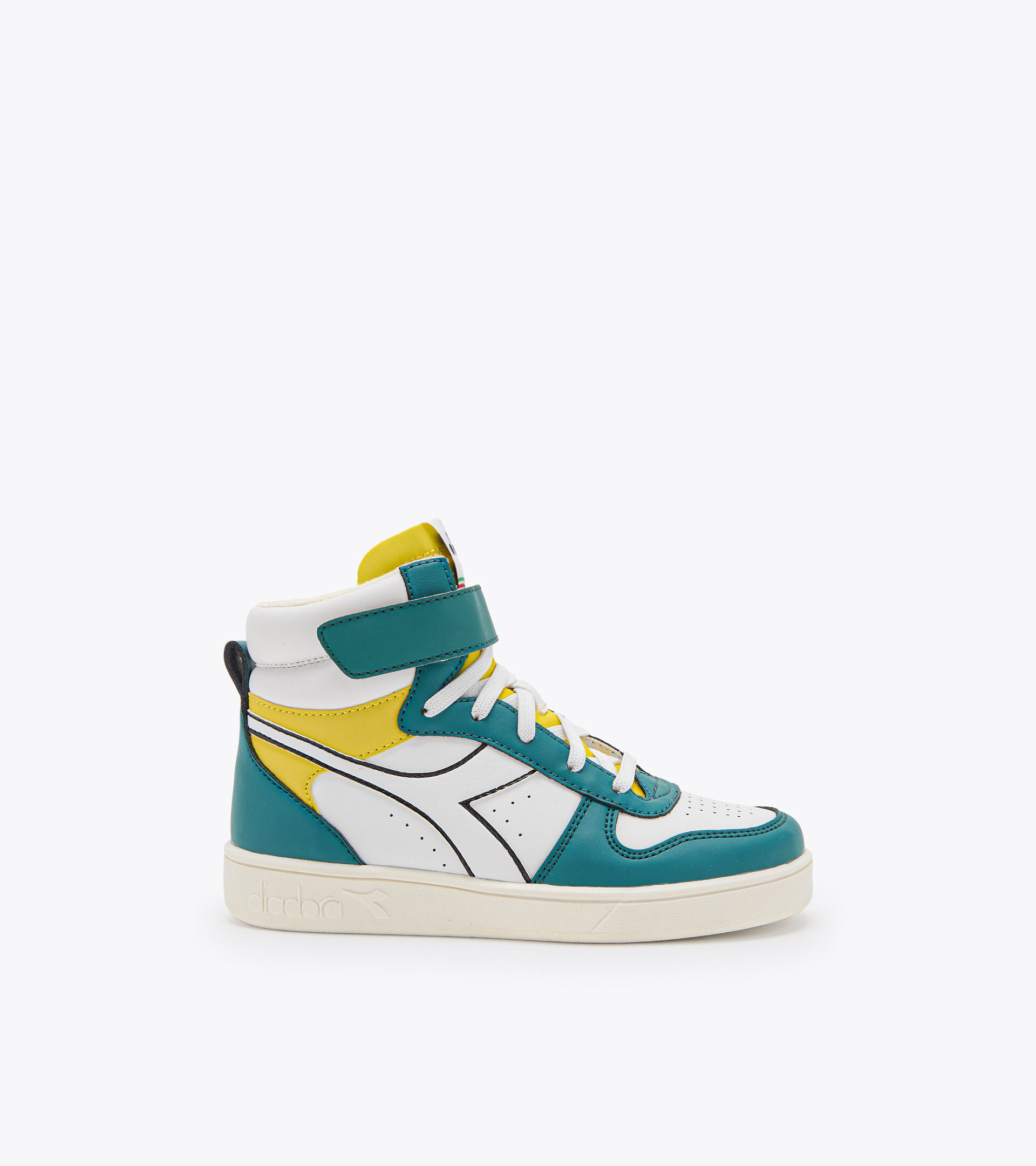 Scarpa sportiva - Bambini/e 4-8 anni MAGIC BASKET MID PS VERDE SMERALDO/GIALLO FRUTTO D - Diadora