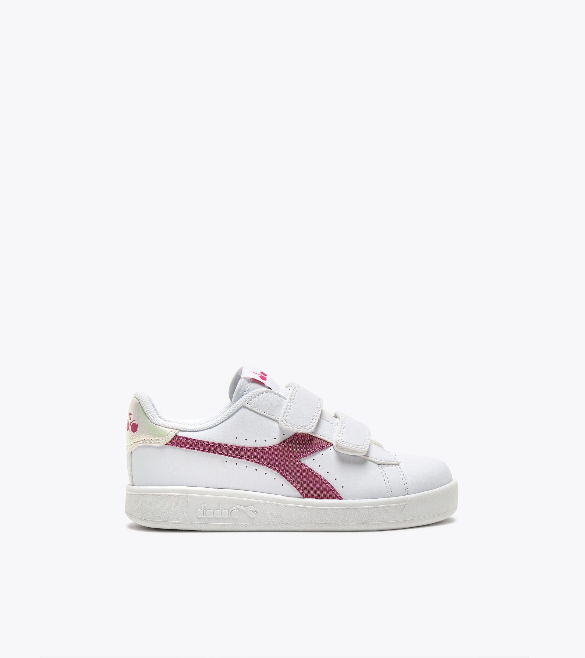 Sports shoes - Kids 4-8 years GAME P PS GIRL WHITE/CLARET RED - Diadora