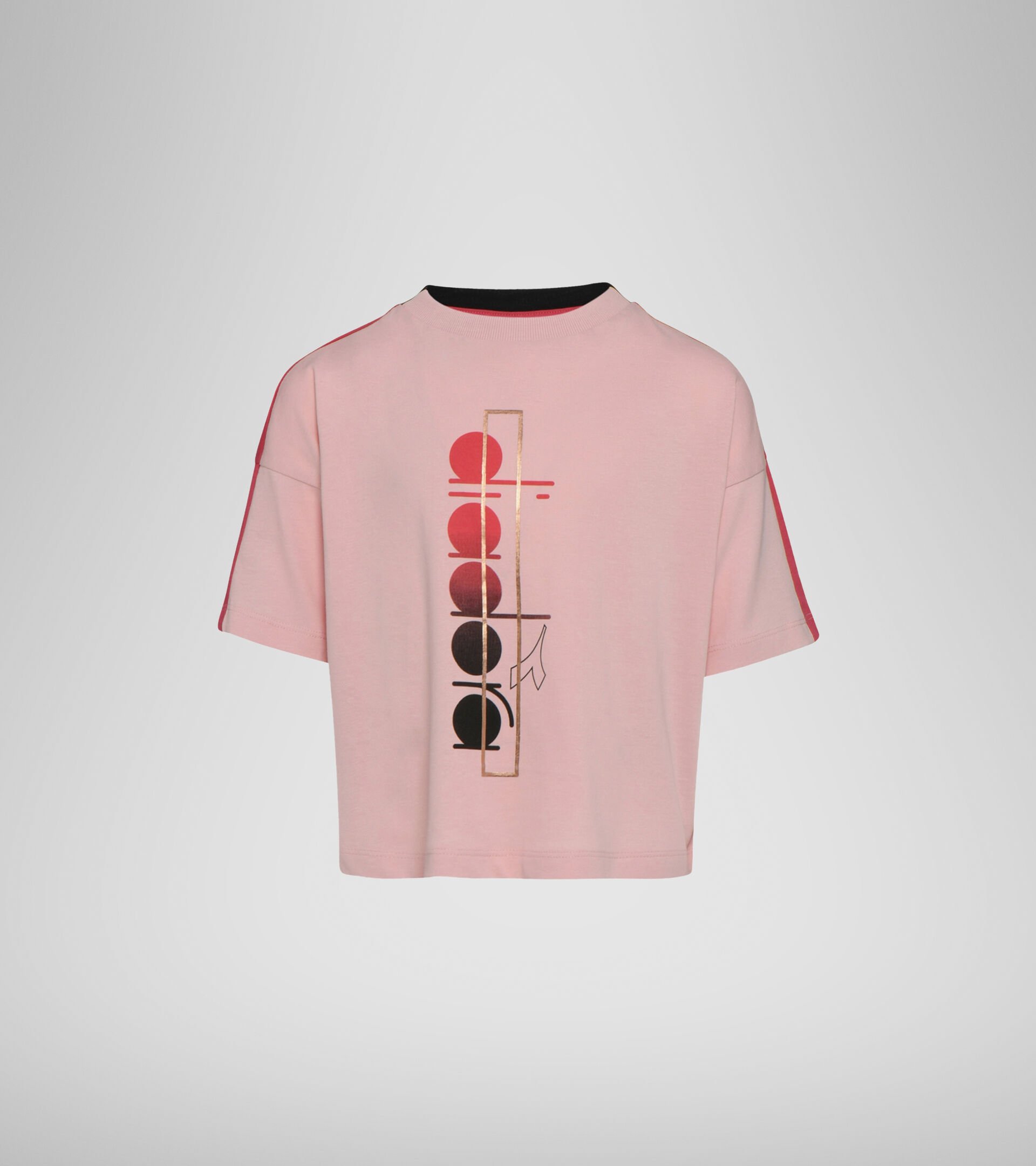 T-shirt - Girls JG. T-SHIRT SS LOGO MANIA PINK PEACHSKIN - Diadora
