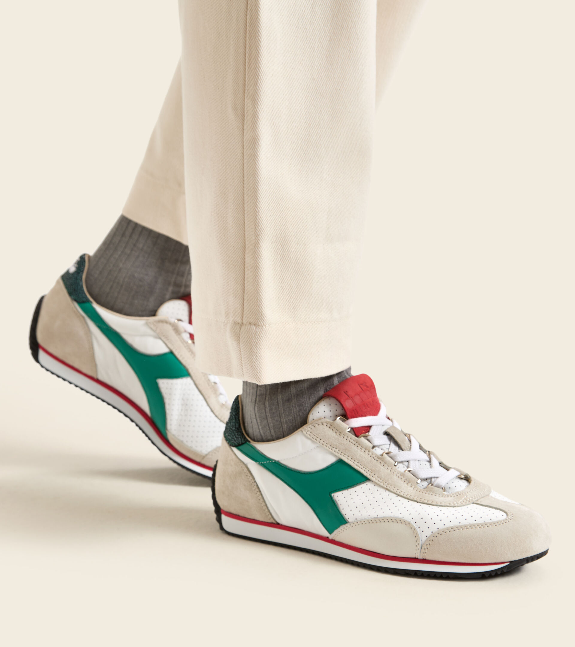 Made in Italy Heritage Shoe - Men EQUIPE ITALIA WHITE/GREENLAKE - Diadora