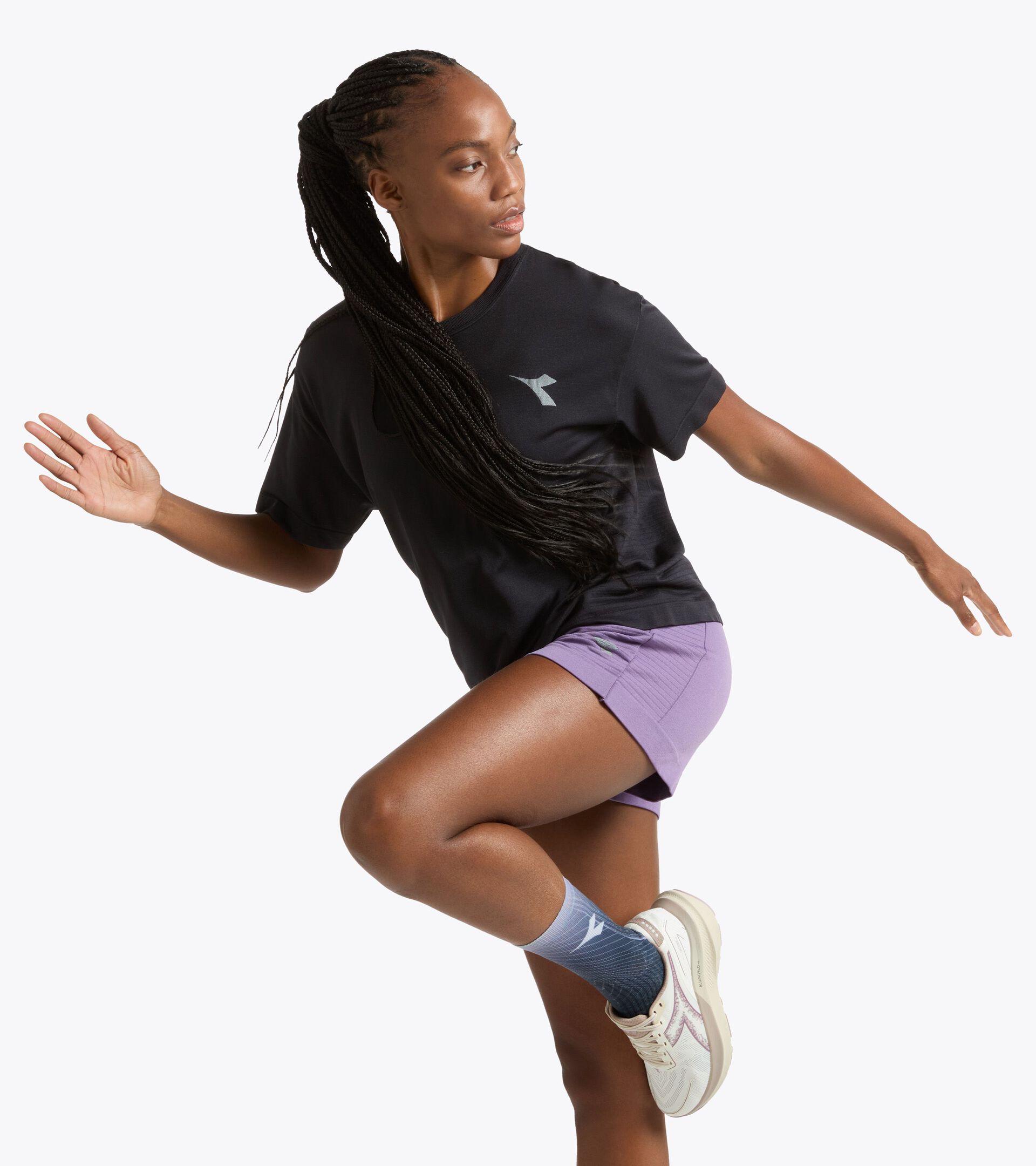 Thermoregulating Technical T-shirt - STRATOUNO Running - Women&rsquo;s L. SS T-SHIRT STRATOUNO BLACK - Diadora