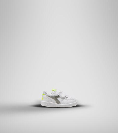 Sports shoes - Toddlers 1-4 years PLAYGROUND TD GIRL WHITE/YELLOW FLUO. - Diadora