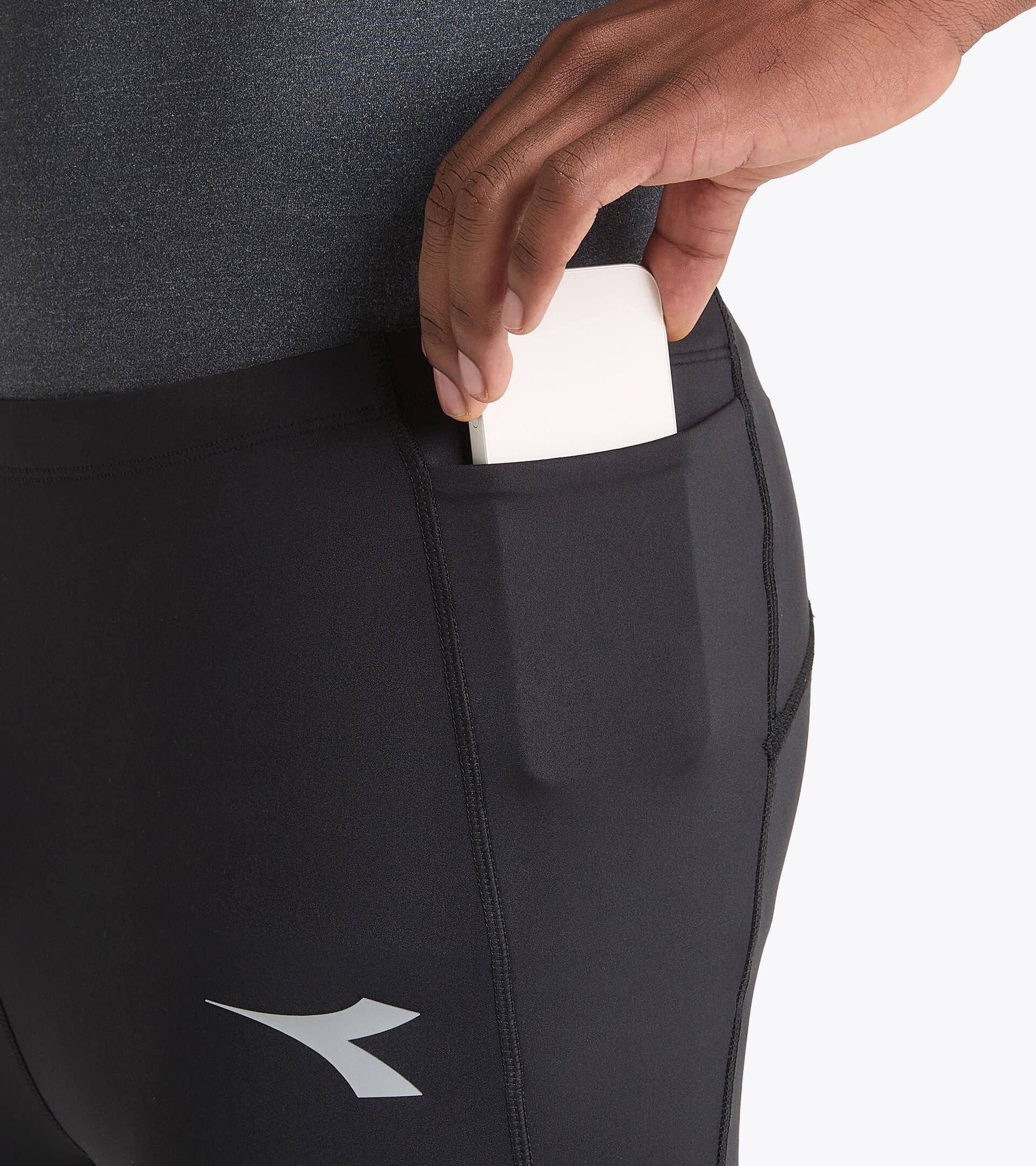 WInter running tights - Men’s TIGHTS RUN CREW BLACK - Diadora