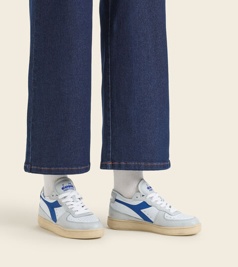 MI BASKET ROW CUT, BIANCO/BLU NAUTICO Zapatilla Heritage - Unisex MI BASKET ROW CUT BIANCO/BLU NAUTICO - Diadora