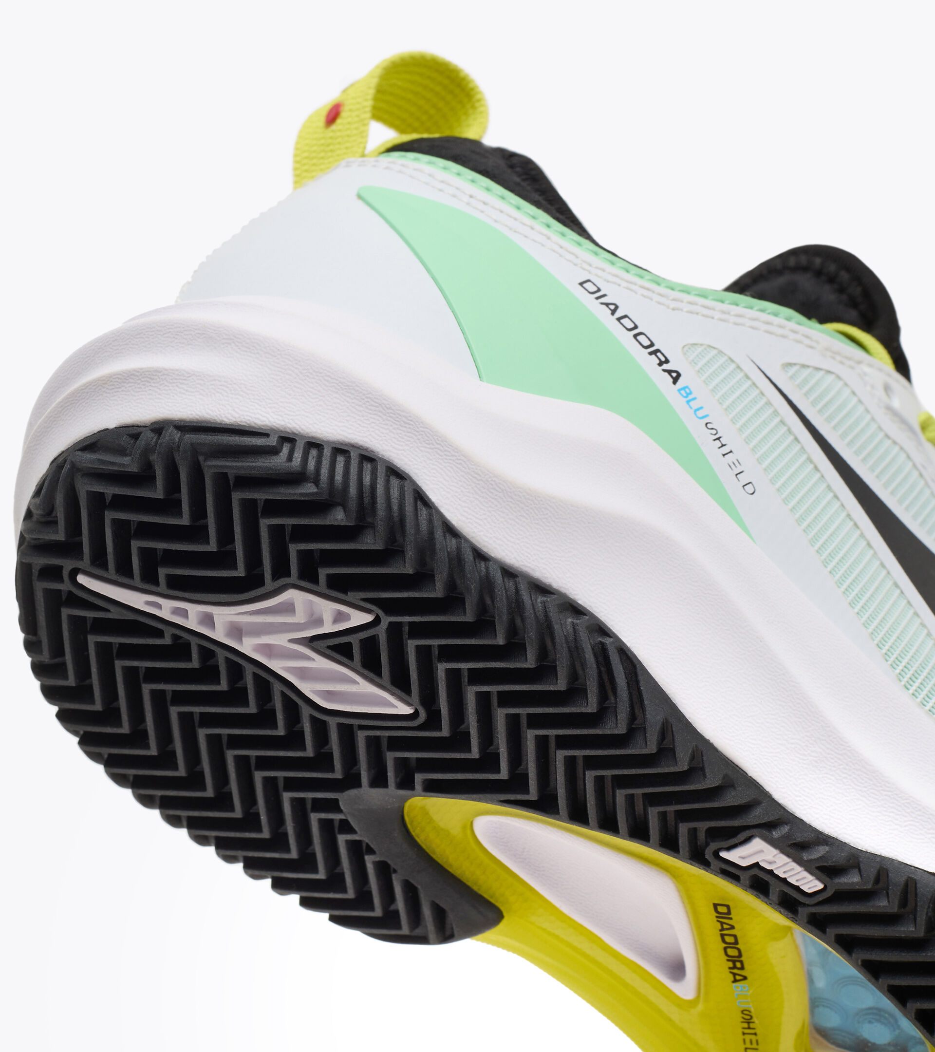 Clay court tennis shoe - Women SPEED BLUSHIELD FLY 3 + W CLAY WHITE/BLACK/GREEN ASH - Diadora