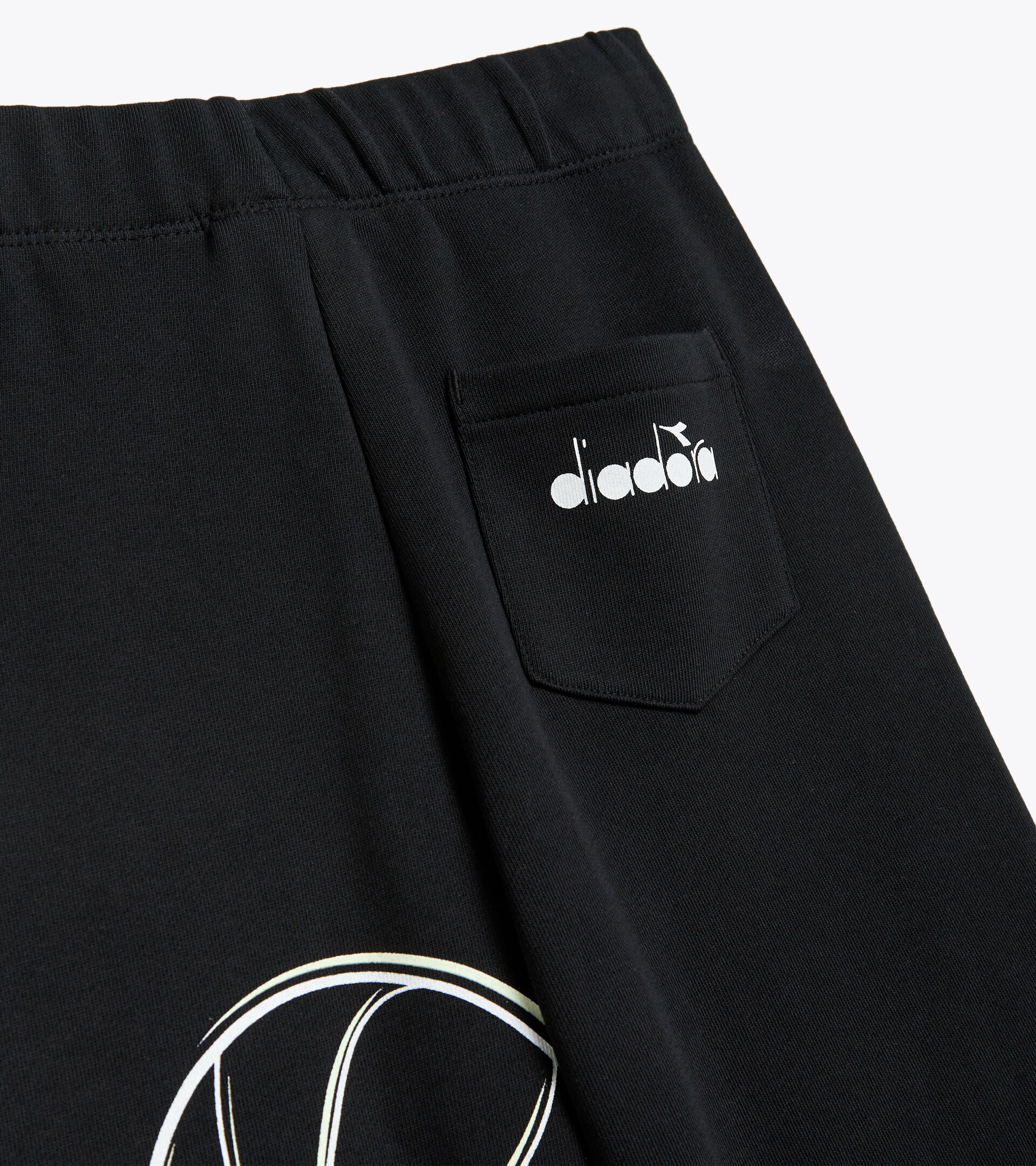 Cotton terrycloth joggers - Kids JU.JOGGER PANT WB BLACK/OPTICAL WHITE - Diadora