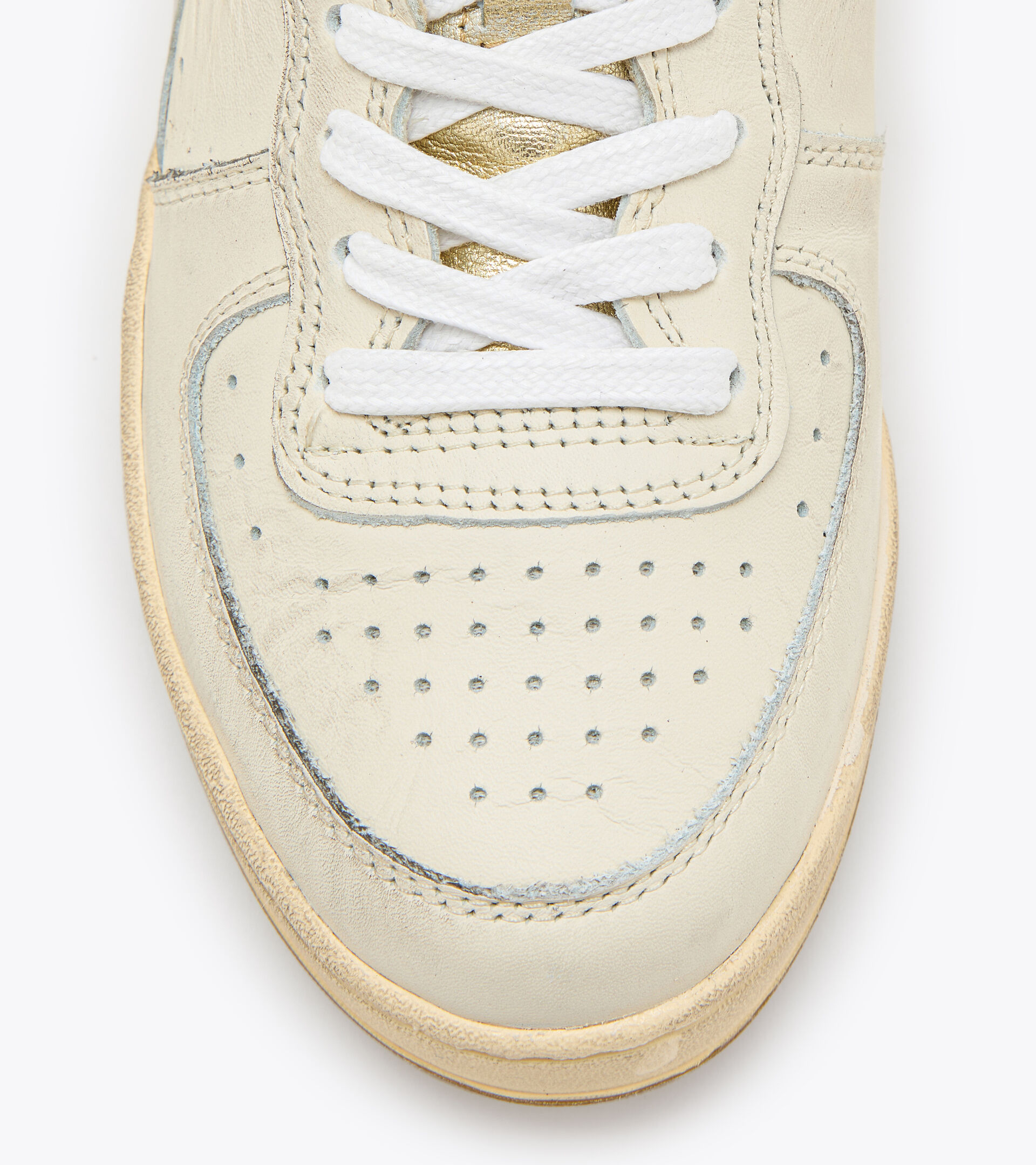 Heritage shoes - Women MI BASKET ROW CUT METALLIC ANIMALIER WN ANTIQUE WHITE - Diadora