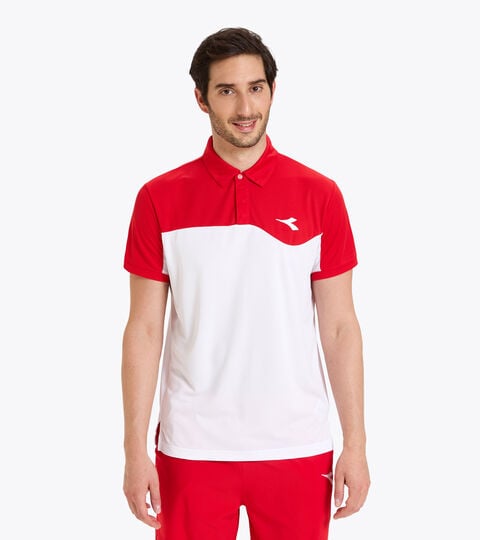 Tennis polo shirt - Men POLO COURT TOMATO RED - Diadora