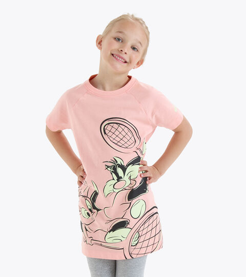 Camiseta de algodón oversized - Niñas JG.MAXI T-SHIRT SS WB MELOCOTONES MELBA - Diadora