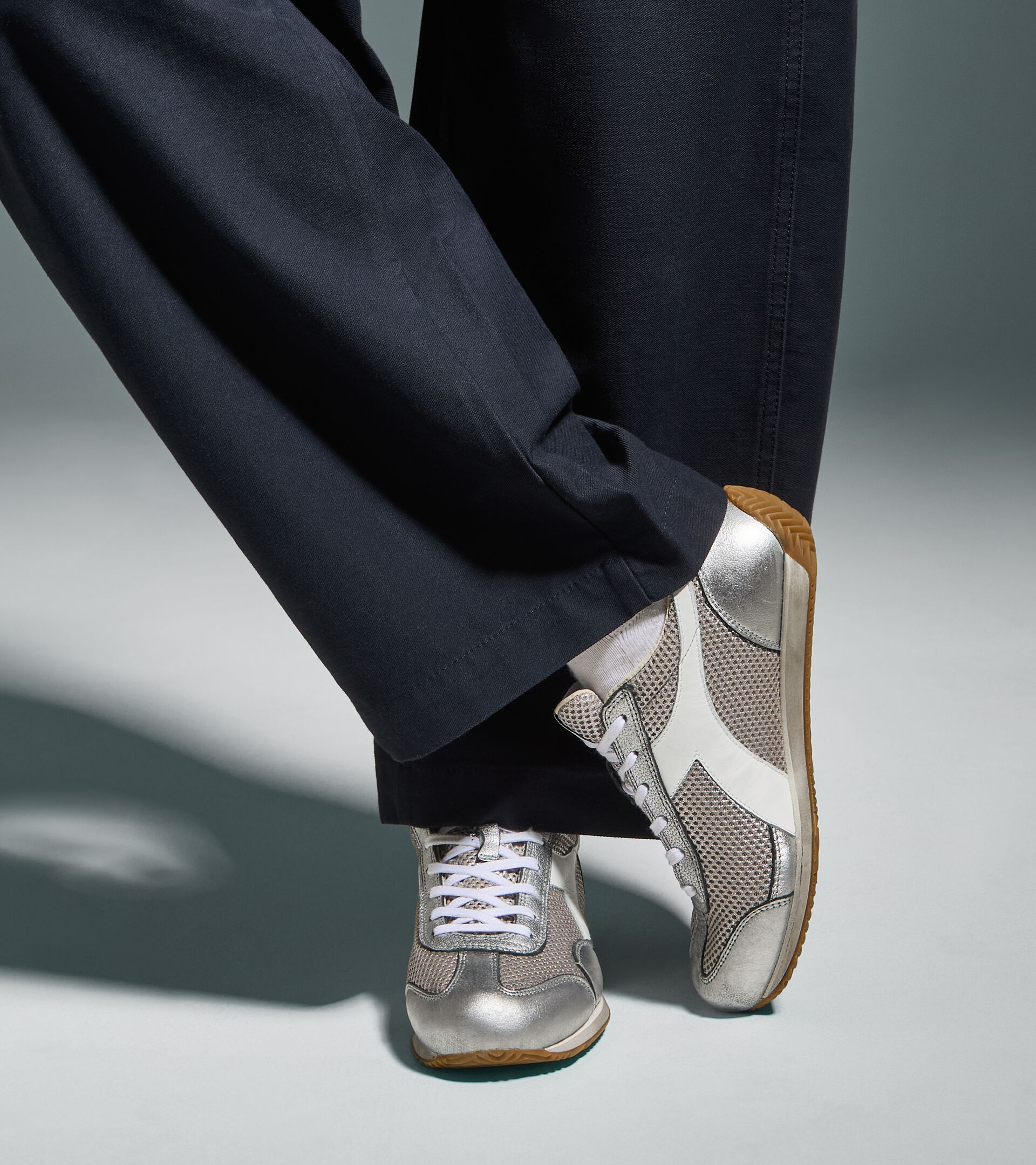 Heritage leather sneaker - All-Gender EQUIPE STELLAR SW SILVER METALIZED - Diadora