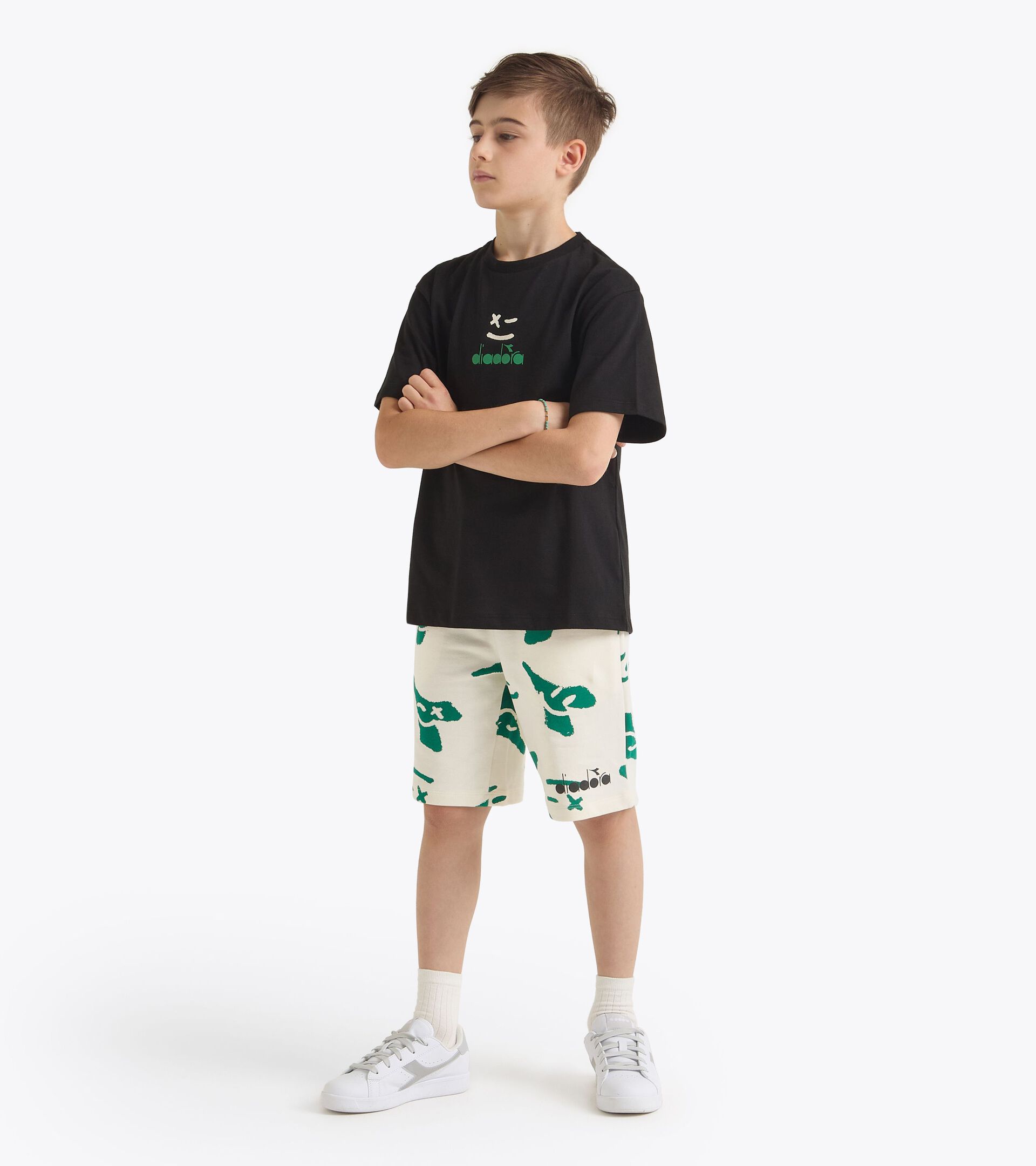 Tank - Boy JB. T-SHIRT SS SMILE LOGO BLACK - Diadora