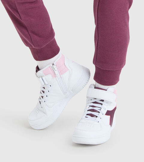 RAPTOR MID PS, BLANC/VIN DE RAISIN Chaussures de sport - Enfants 4-8 ans RAPTOR MID PS BLANC/VIN DE RAISIN - Diadora
