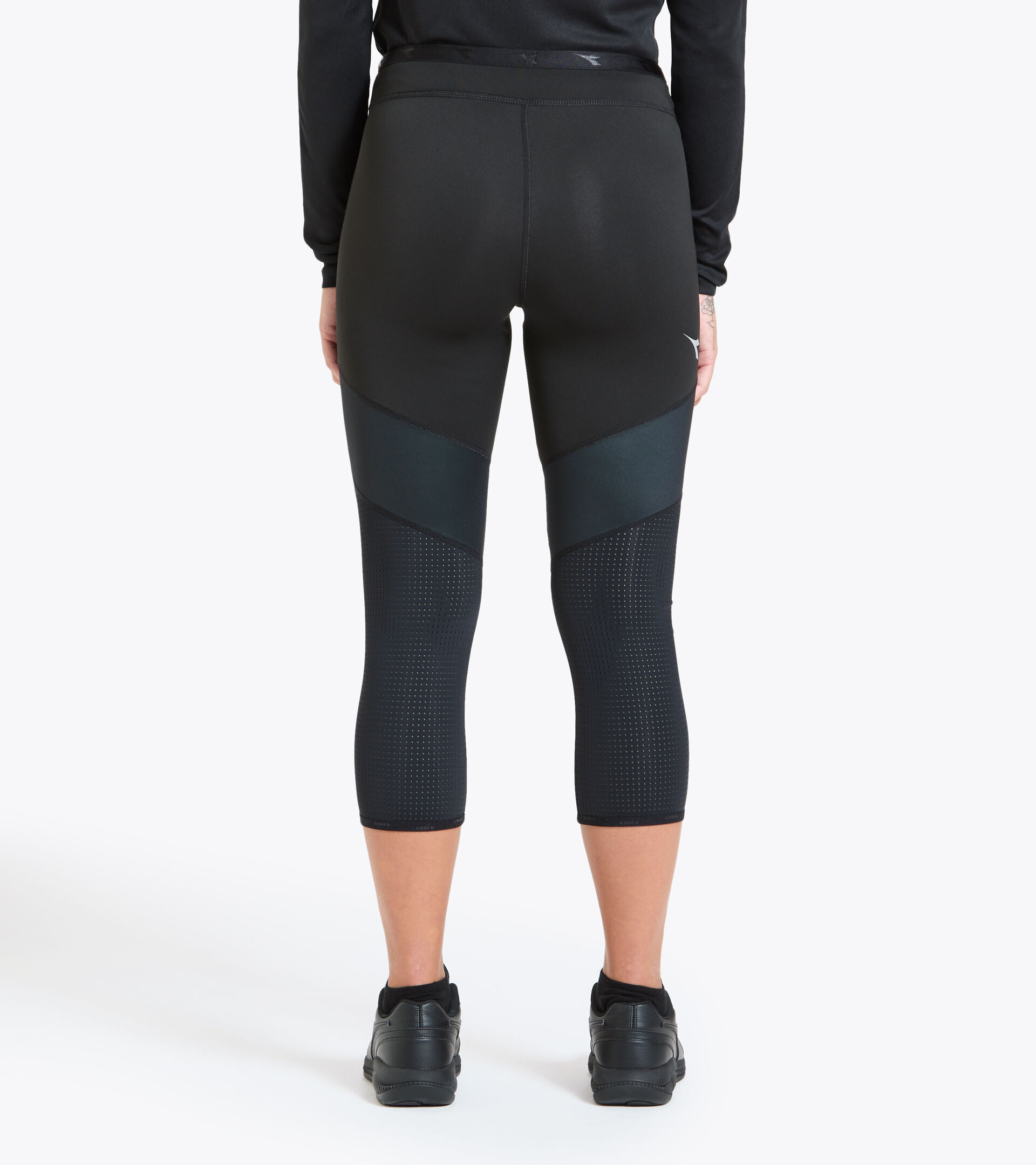 Leggings de running - Femme L. 6/8 REVERSIBLE TIGHTS BE ONE GRIS ALLIAGE - Diadora