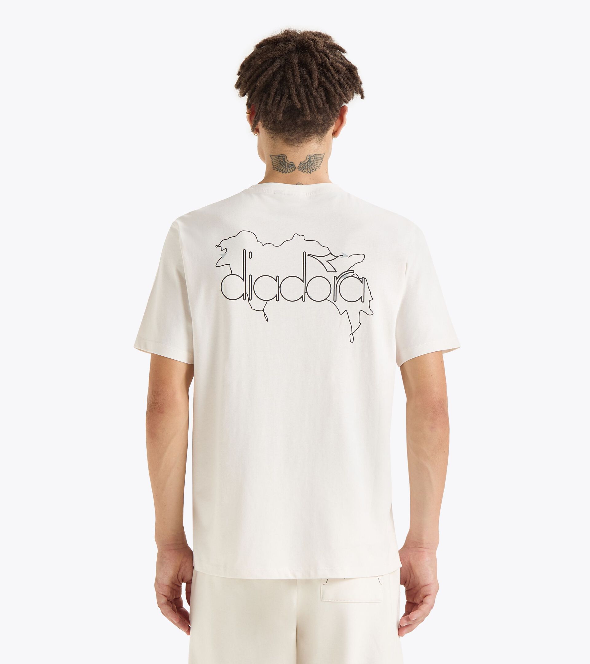 Sportliches T-Shirt mit kurzen Ärmeln - alle Geschlechter
 T-SHIRT SS ROUTE WEISS LAPPENBLUME - Diadora