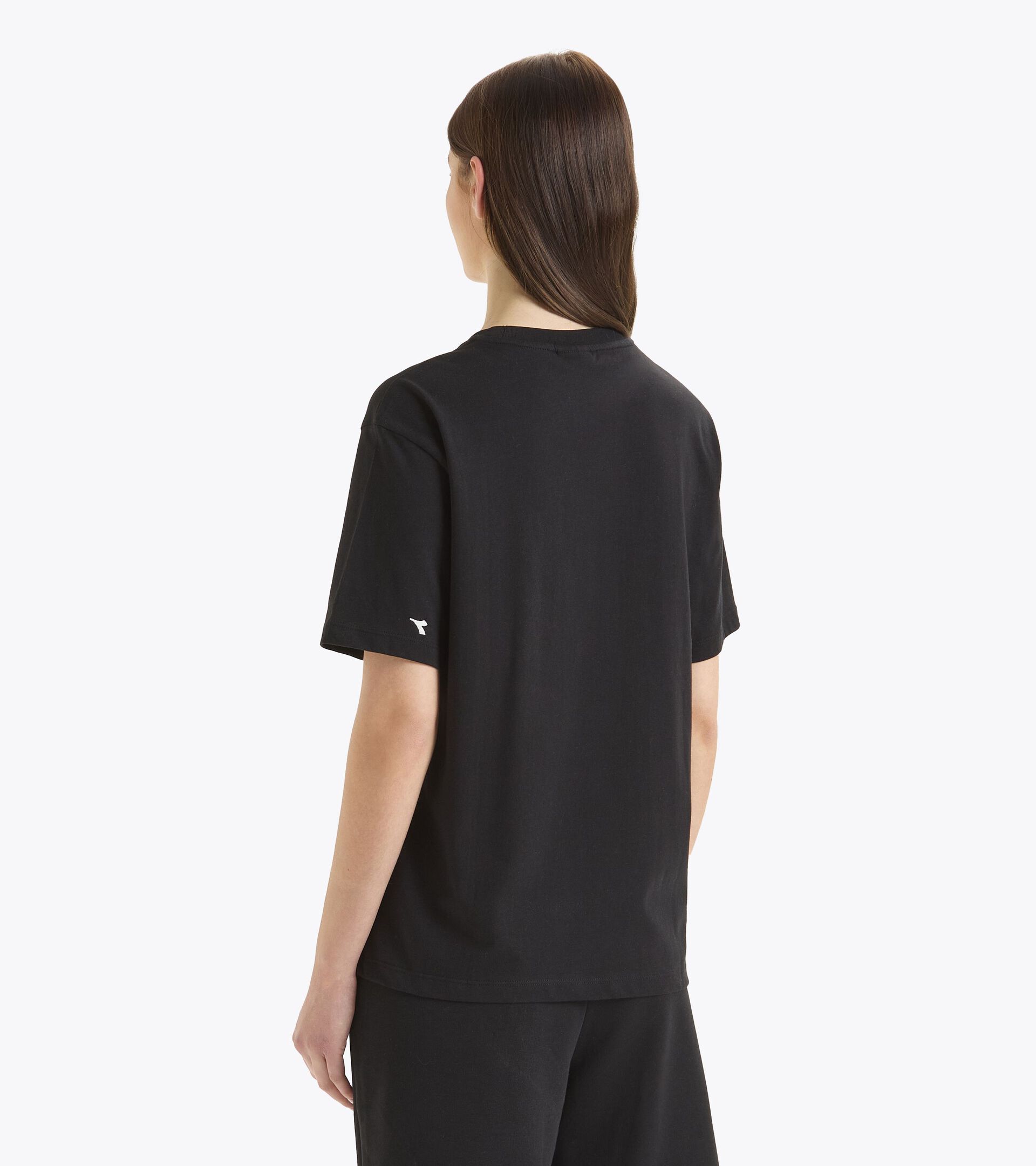 T-shirt Manica Corta Donna Diadora L.T-Shirt SS TWEENER, Cotone 100%, Regular Fit, Classic Navy, Taglia XXL - 5