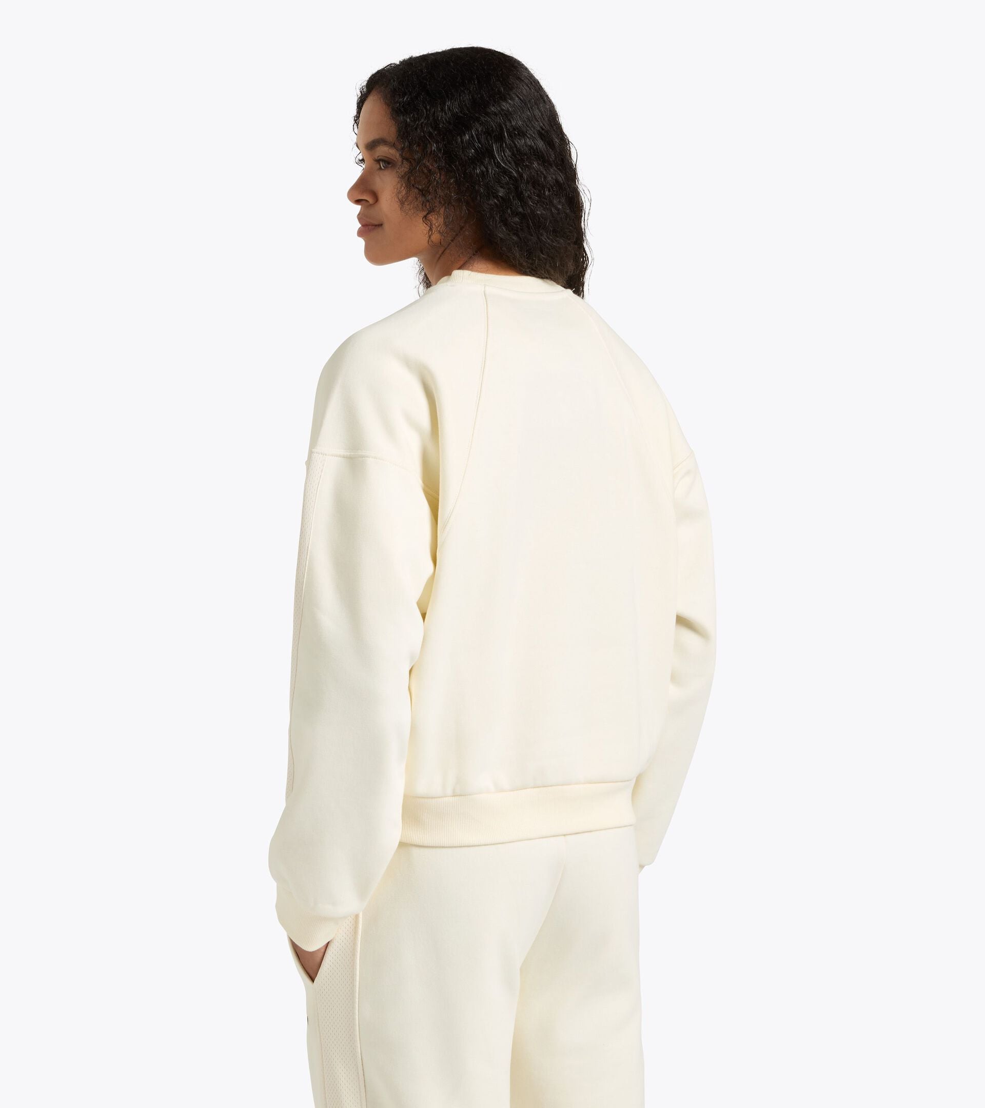 Sweatshirt aus Jersey - Comfort Fit - Damen L. SWEATSHIRT LOGO (BR) WISPERN WEISS - Diadora