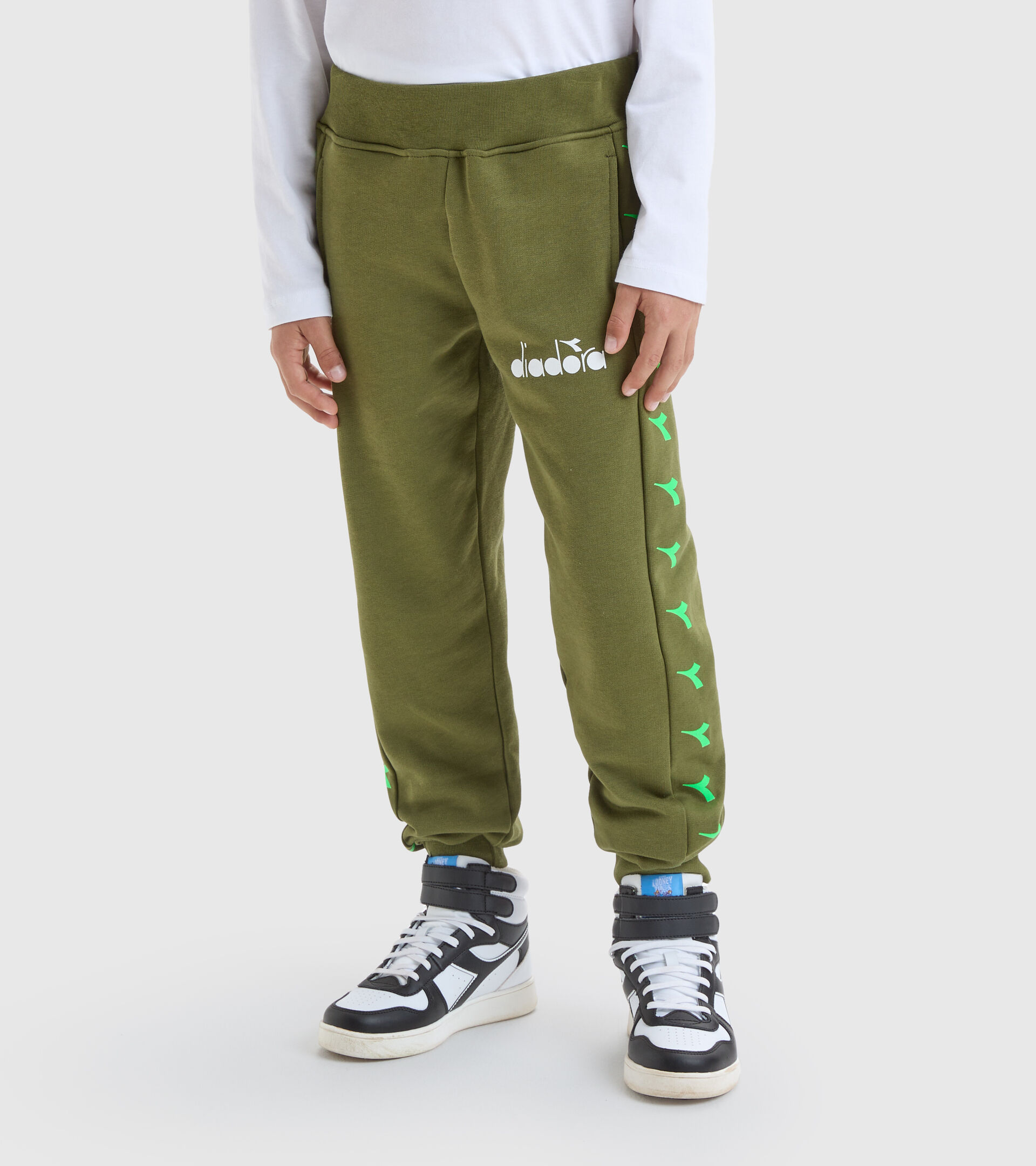 Pantalones de chándal con logotipo - Niño JB.PANTS CUFF D VERDE MILITARE(00737) - Diadora