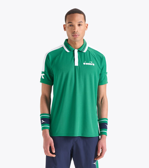 Tennis polo shirt - Men SS POLO ICON GOLF GREEN - Diadora