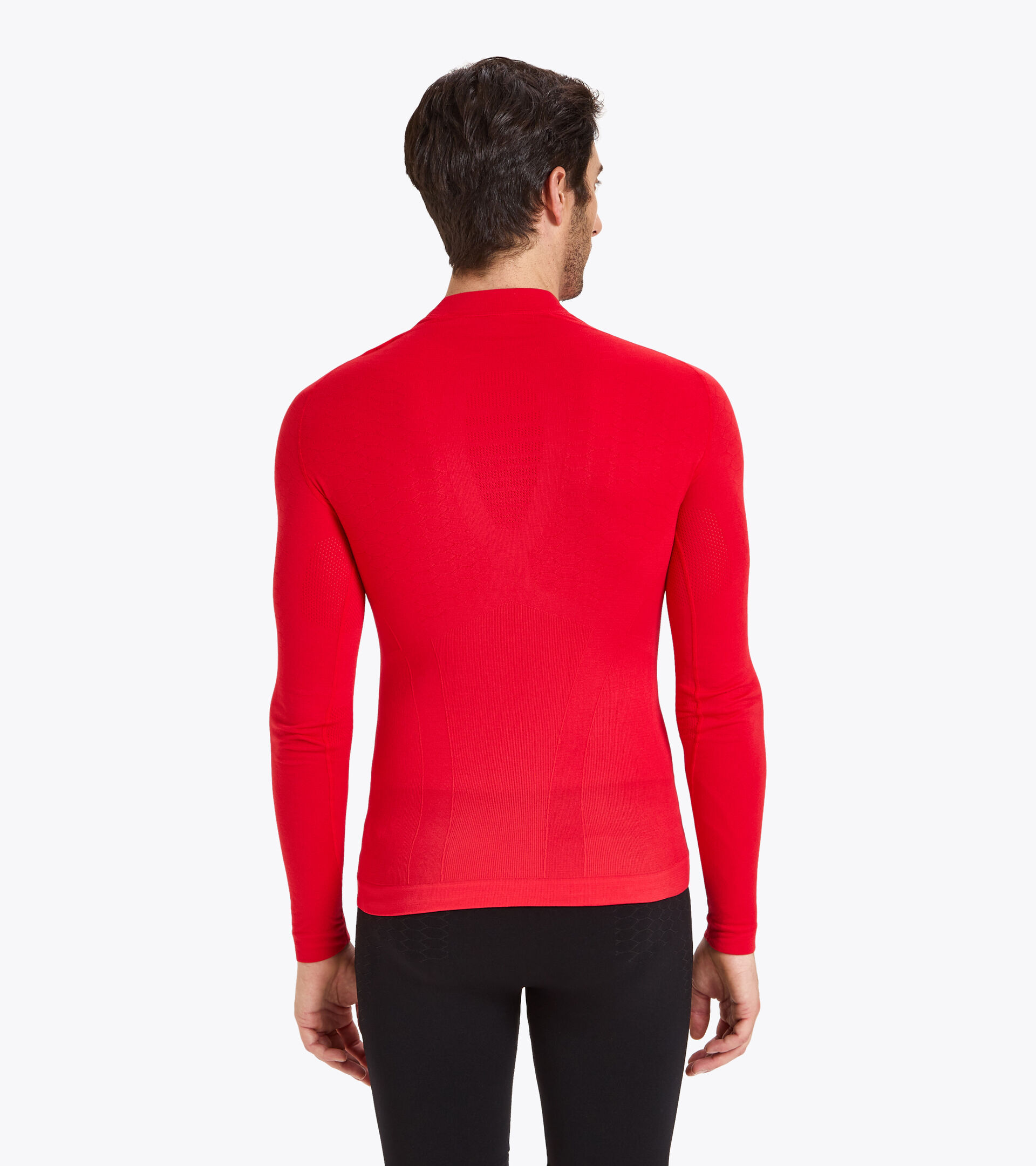 Apparel Sport UOMO LS TURTLE NECK ACT ROSSO LYCHEE Diadora