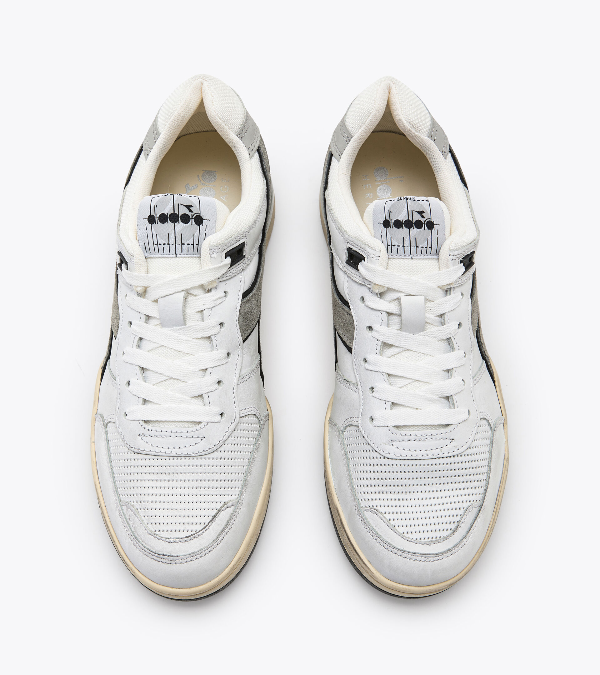 Heritage shoe - Unisex B.560 USED WHITE /ALUMINUM - Diadora