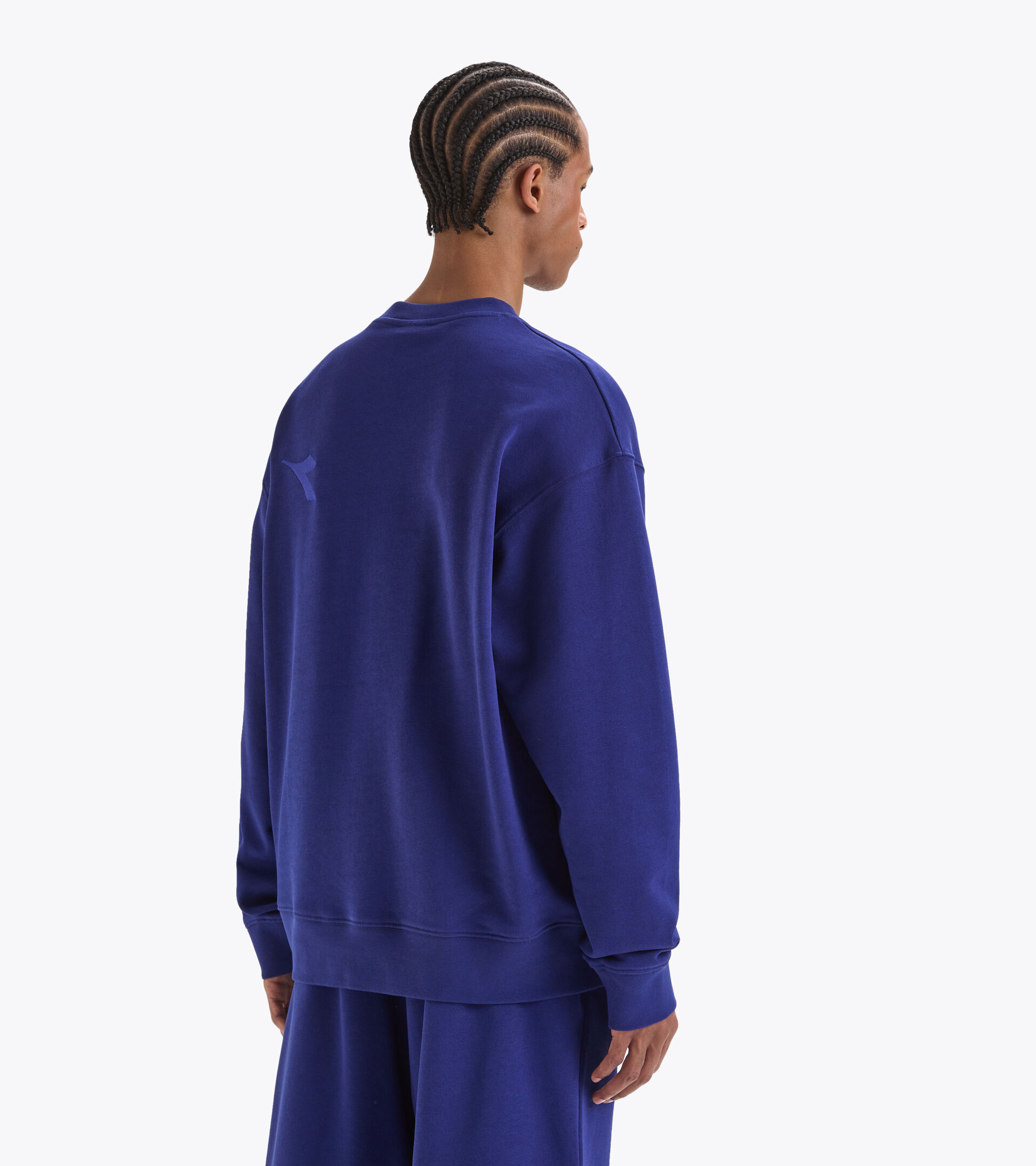 Felpa in cotone - Gender neutral SWEATSHIRT CREW SPW LOGO BLU STAMPA - Diadora