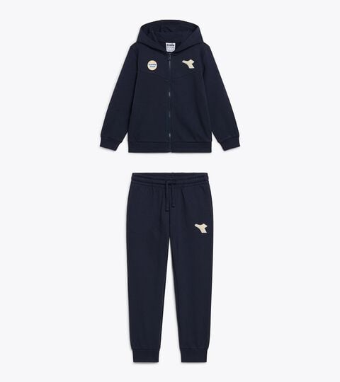Cotton-look tracksuit - Regular/Relaxed fit - Boys and girls JU. TRACKSUIT HD FZ LOGO (FT) BLUE DENIM - Diadora