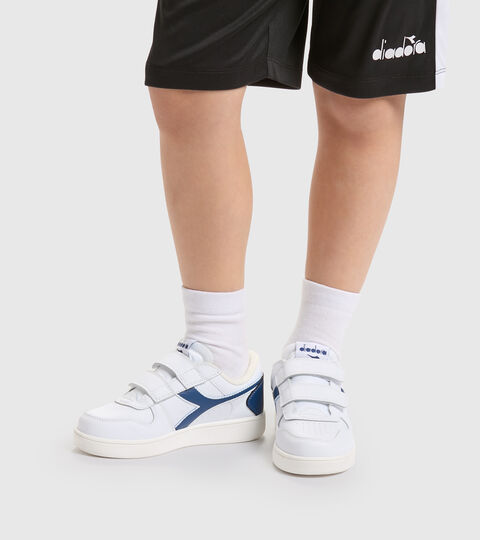 MAGIC BASKET LOW PS, BLANC/POSEIDON Chaussures de sport - Garçon 4-8 ans MAGIC BASKET LOW PS BLANC/POSEIDON - Diadora