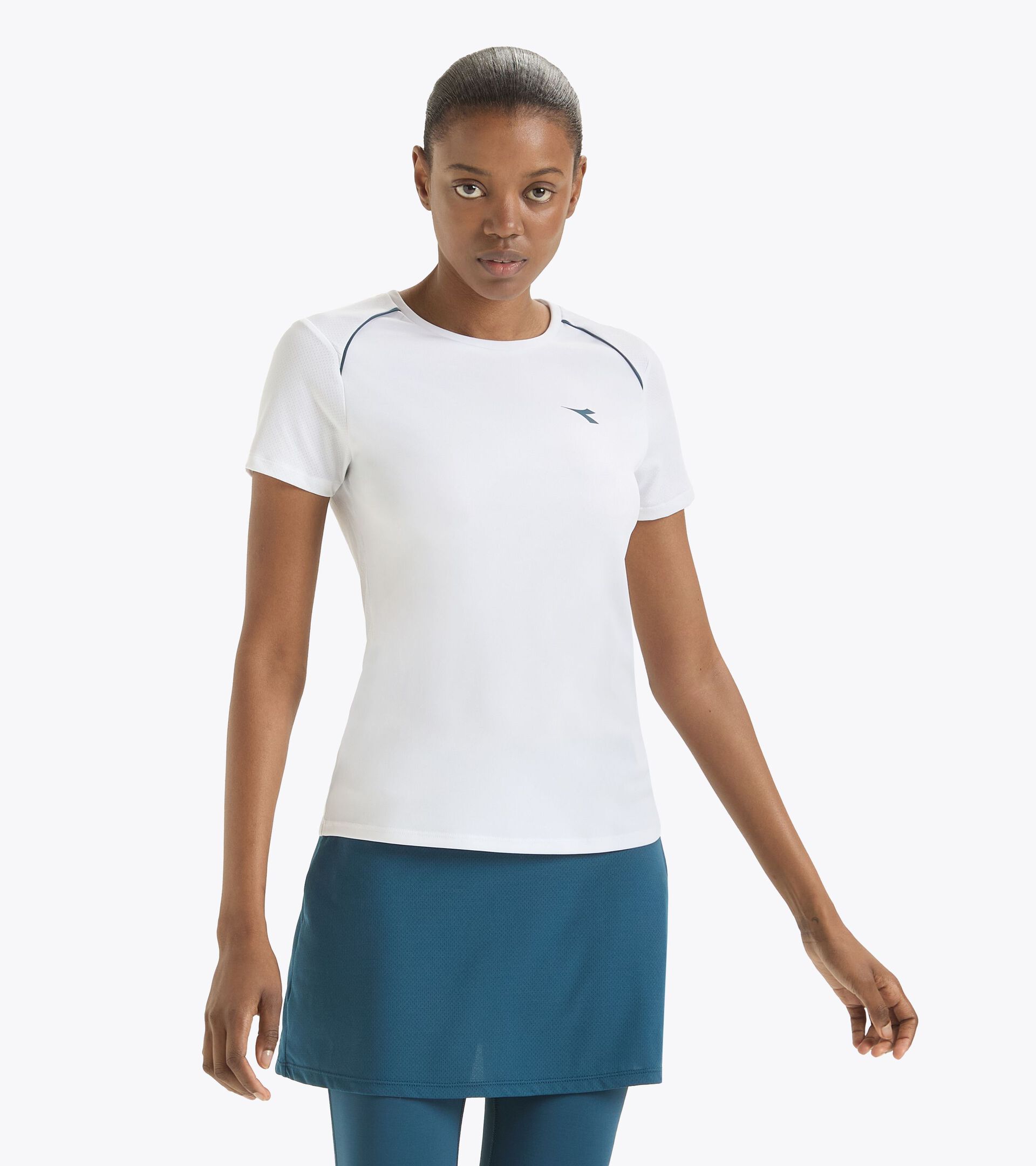 Tennis-T-Shirt - Damen L. SS T-SHIRT TENNIS STRAHLEND WEISSE - Diadora