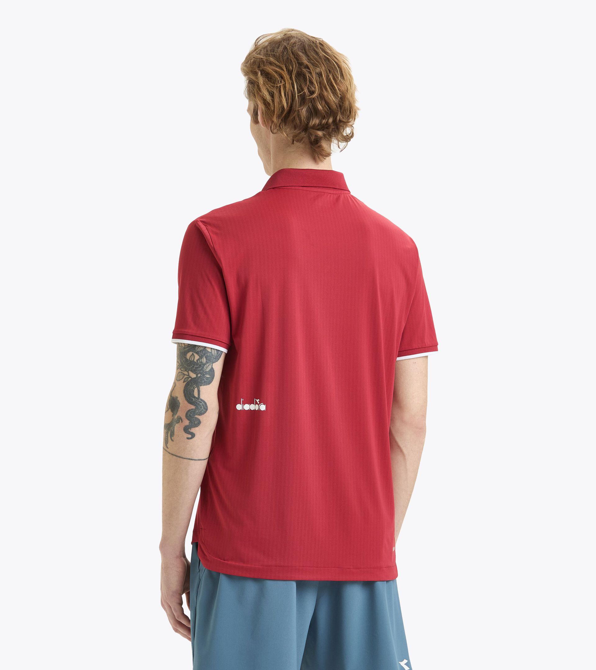 Tennis polo shorts - Men’s SS POLO ICON CHILI PEPPER - Diadora