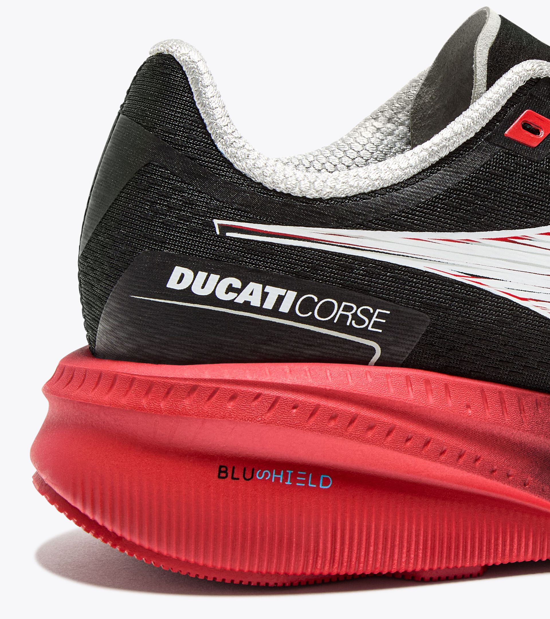 diadora X Ducati Corse running shoe - Men’s DUCATI VELOCE 5 BLACK/DUCATI MGP RED/BLACK - Diadora