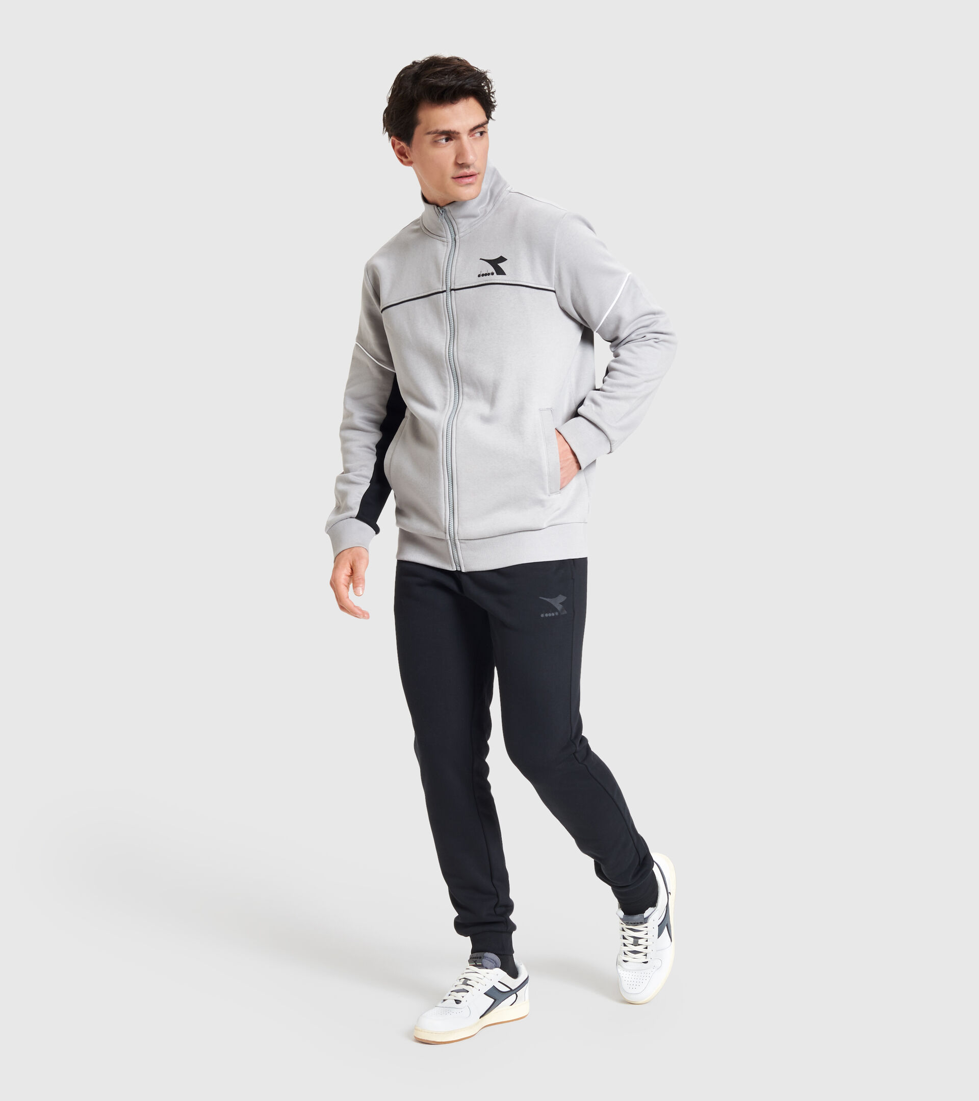 Tracksuit - Men TRACKSUIT FZ CORE GRAY MOUSE - Diadora