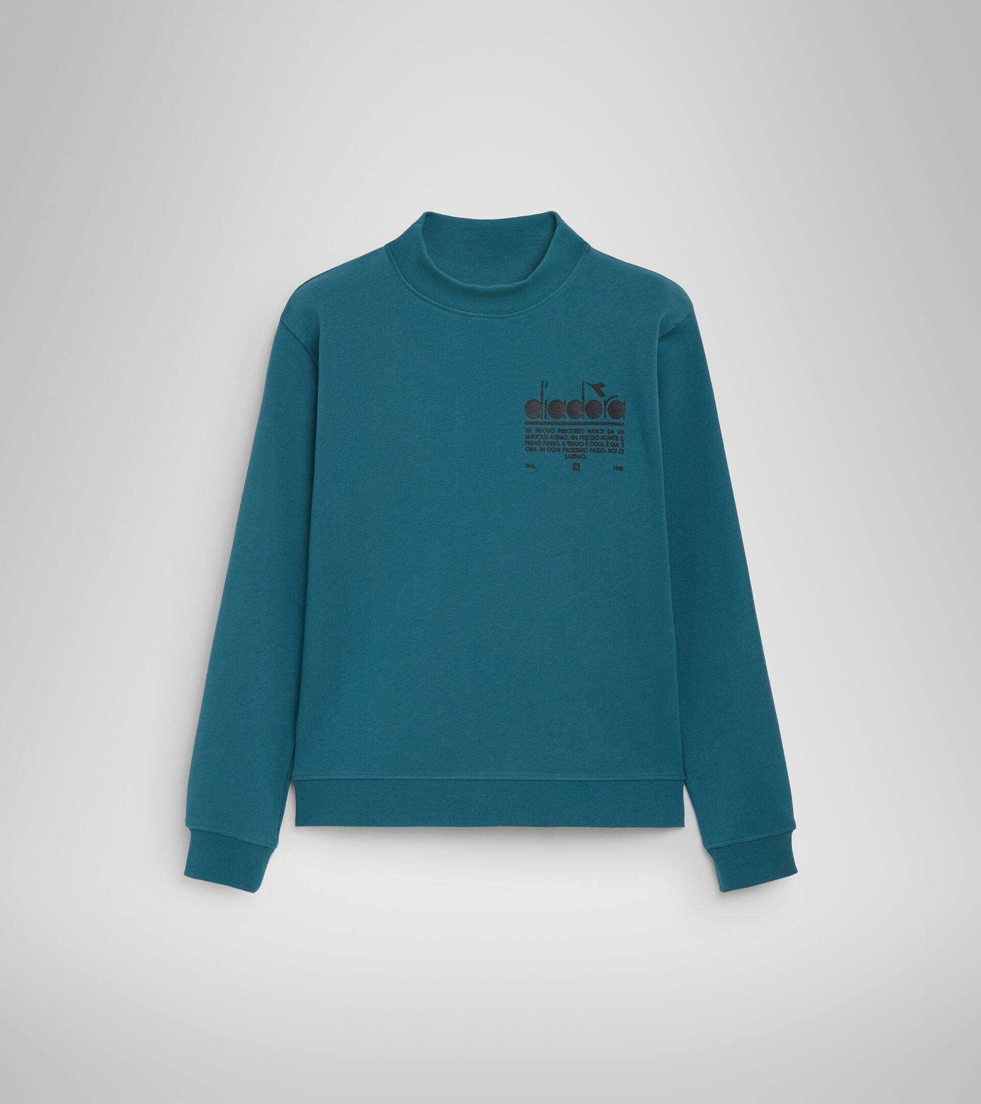 Cotton sweatshirt - Women’s L. SWEATSHIRT CREW MANIFESTO BLUE PACIFIC - Diadora