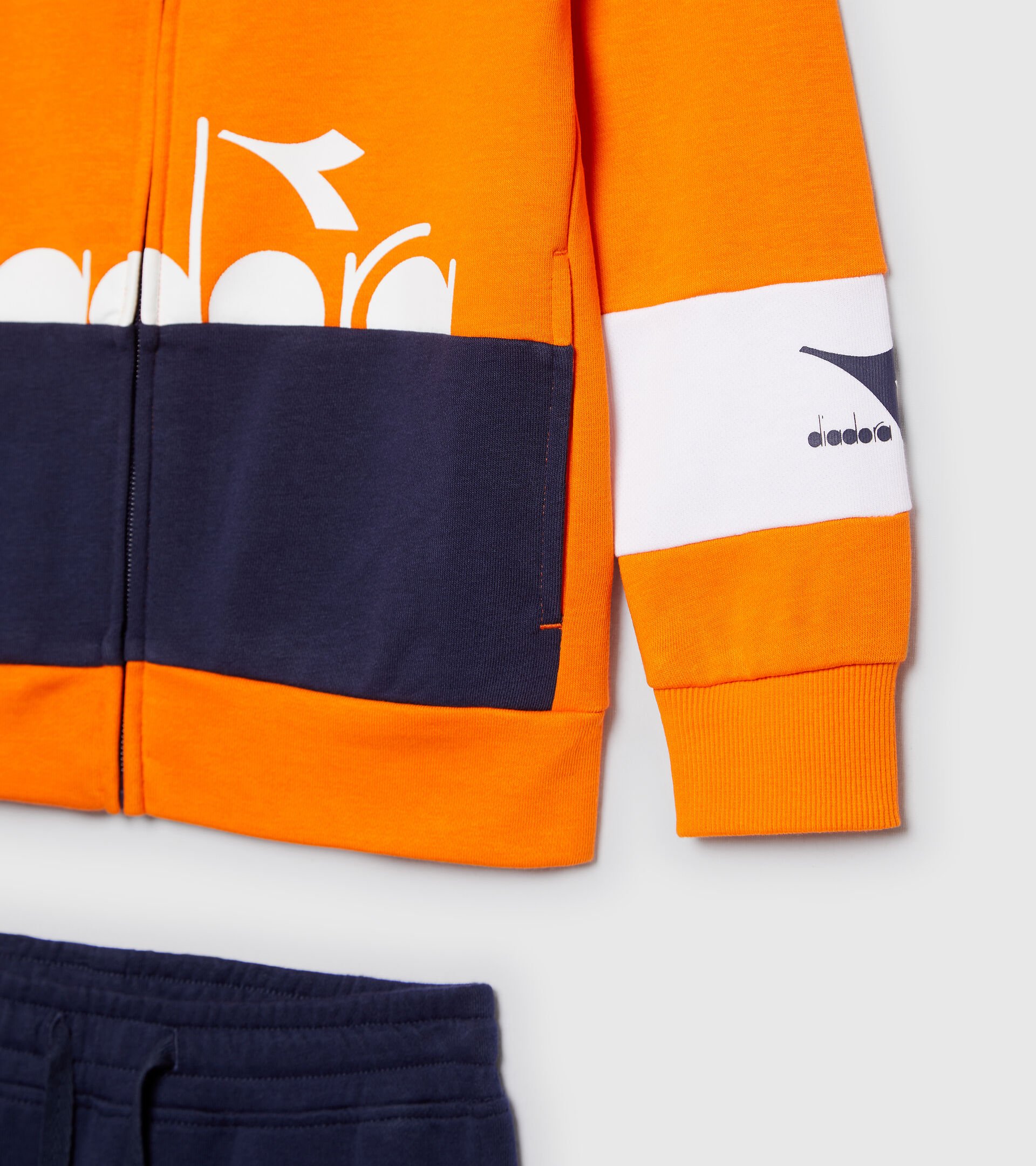 Tracksuit - Kids JB.TRACKSUIT FZ HOOPLA PERSIMMON ORANGE - Diadora