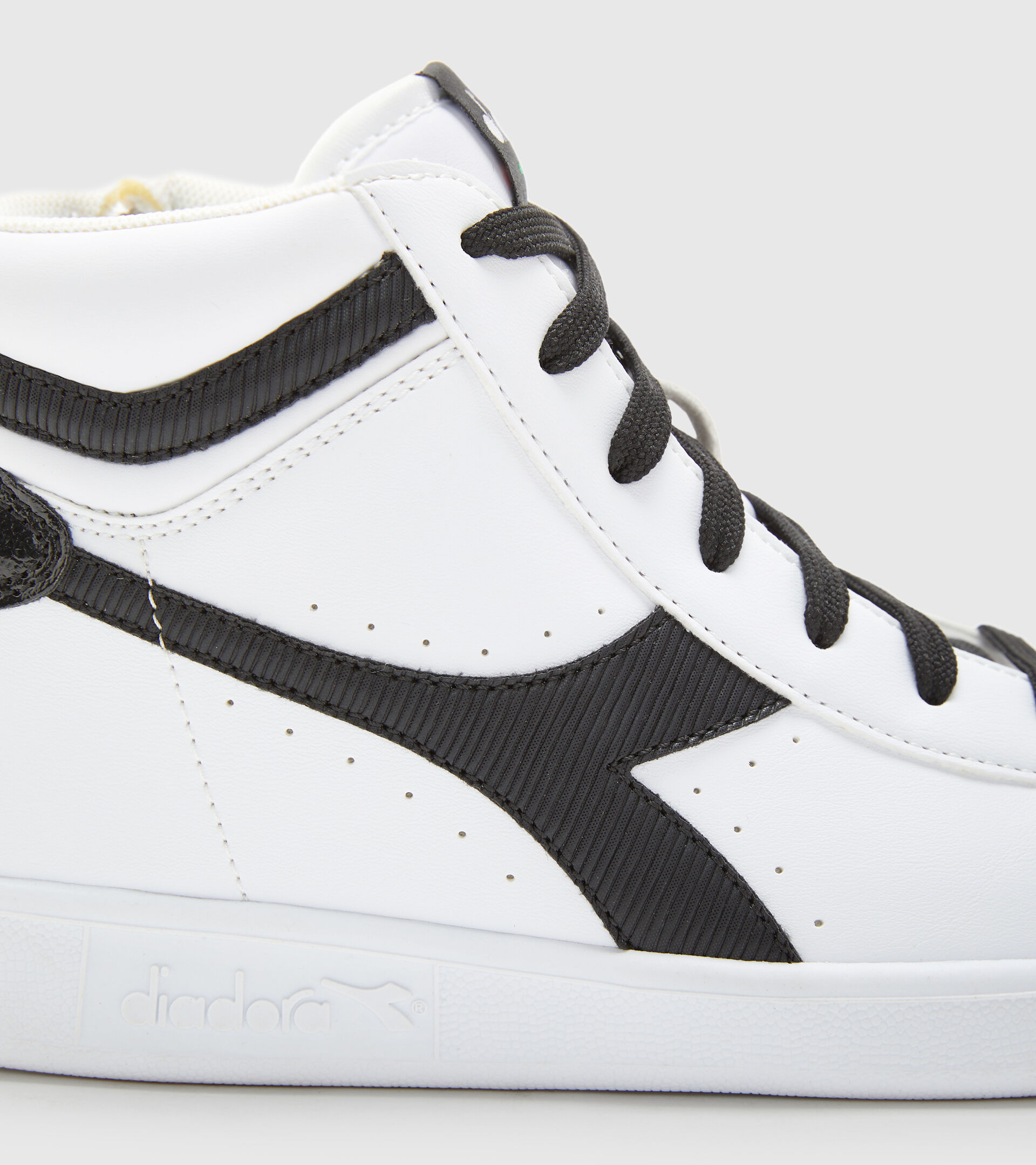 Sports shoes - Youth 8-16 years GAME P HIGH GIRL GS WHITE/WHITE/BLACK - Diadora