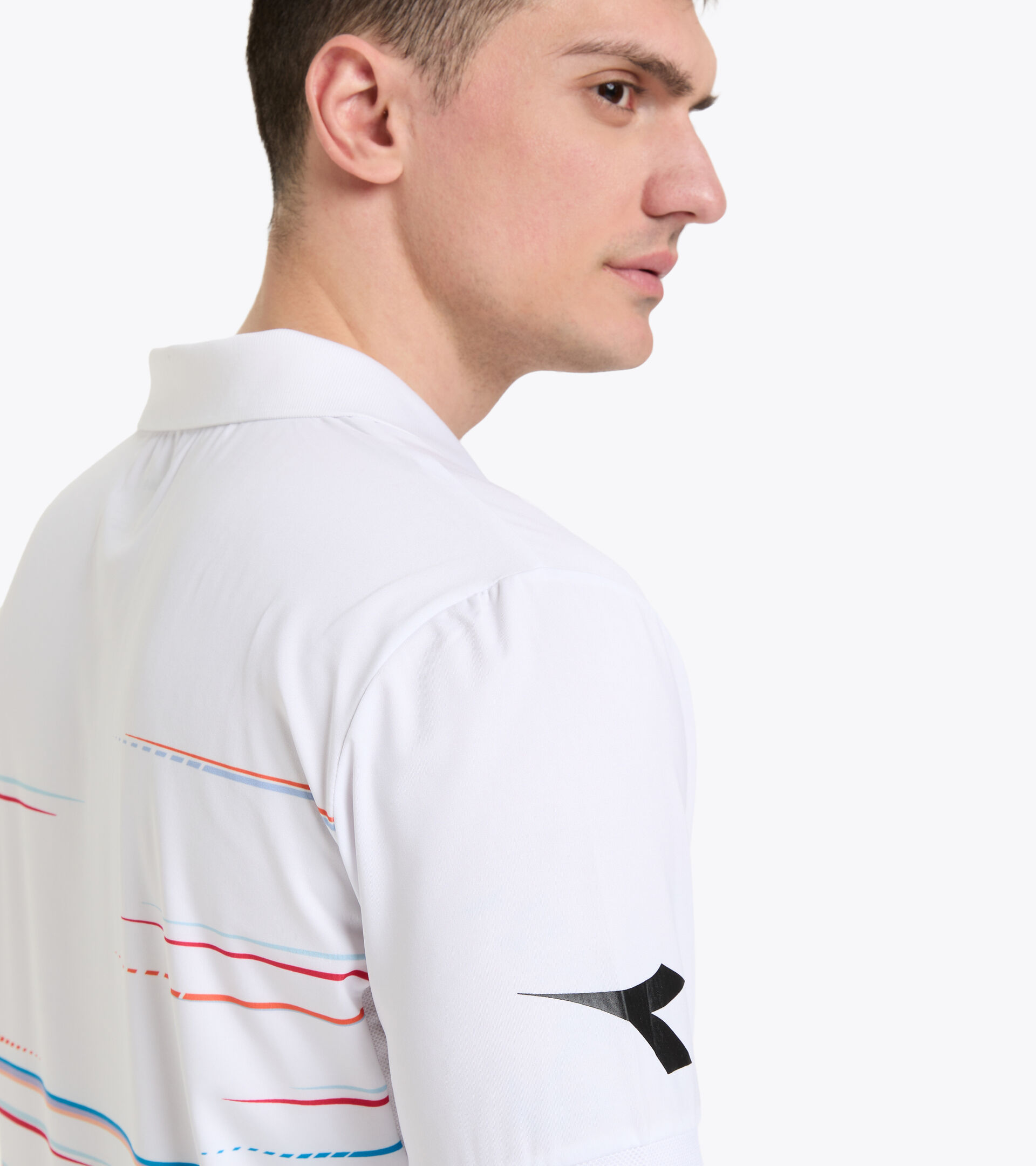 Short-sleeved tennis polo-shirt - Men SS POLO ICON OPTICAL WHITE - Diadora