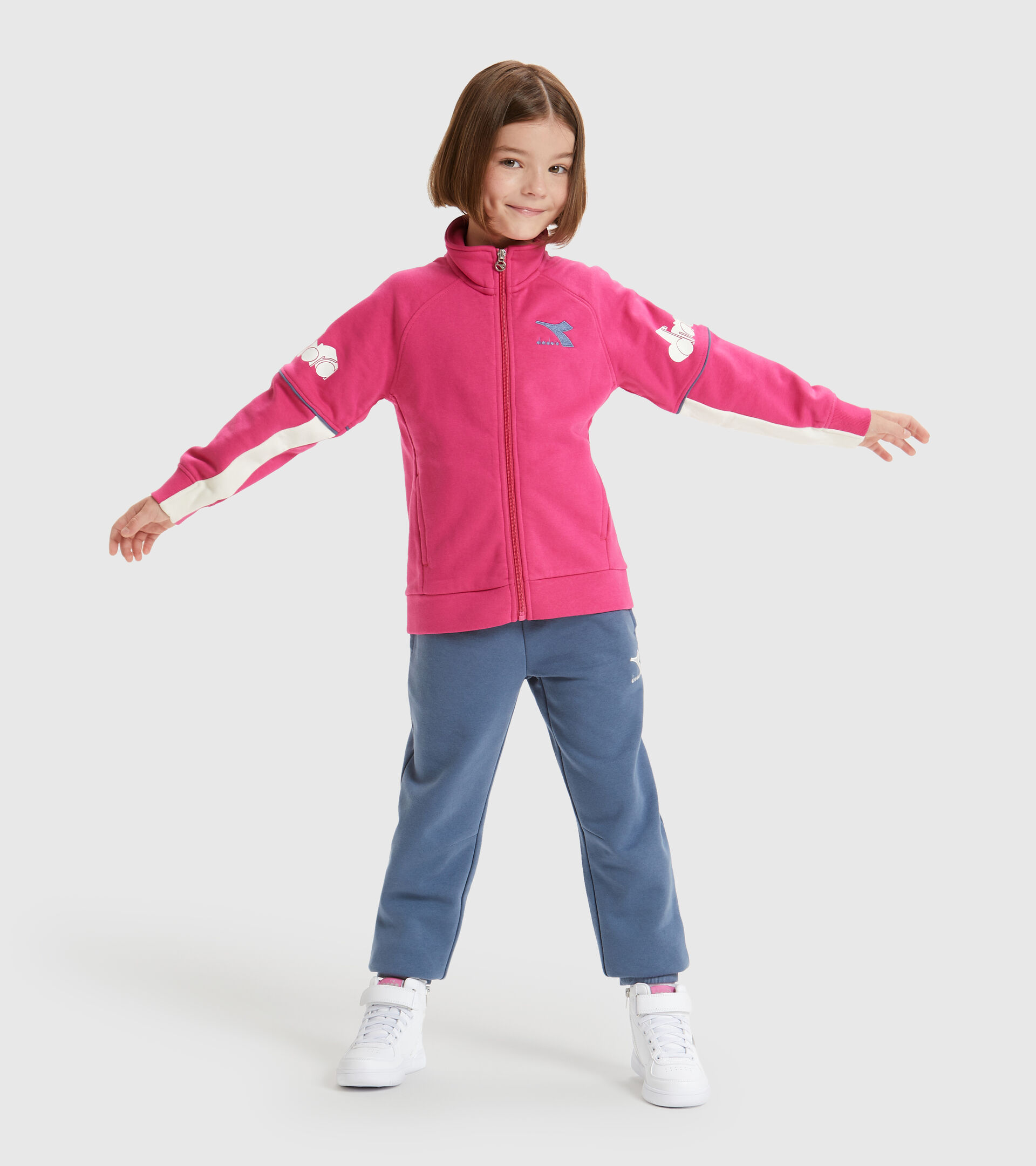 Tracksuit - Kids JU. FZ TRACKSUIT CUBIC MAGENTA - Diadora