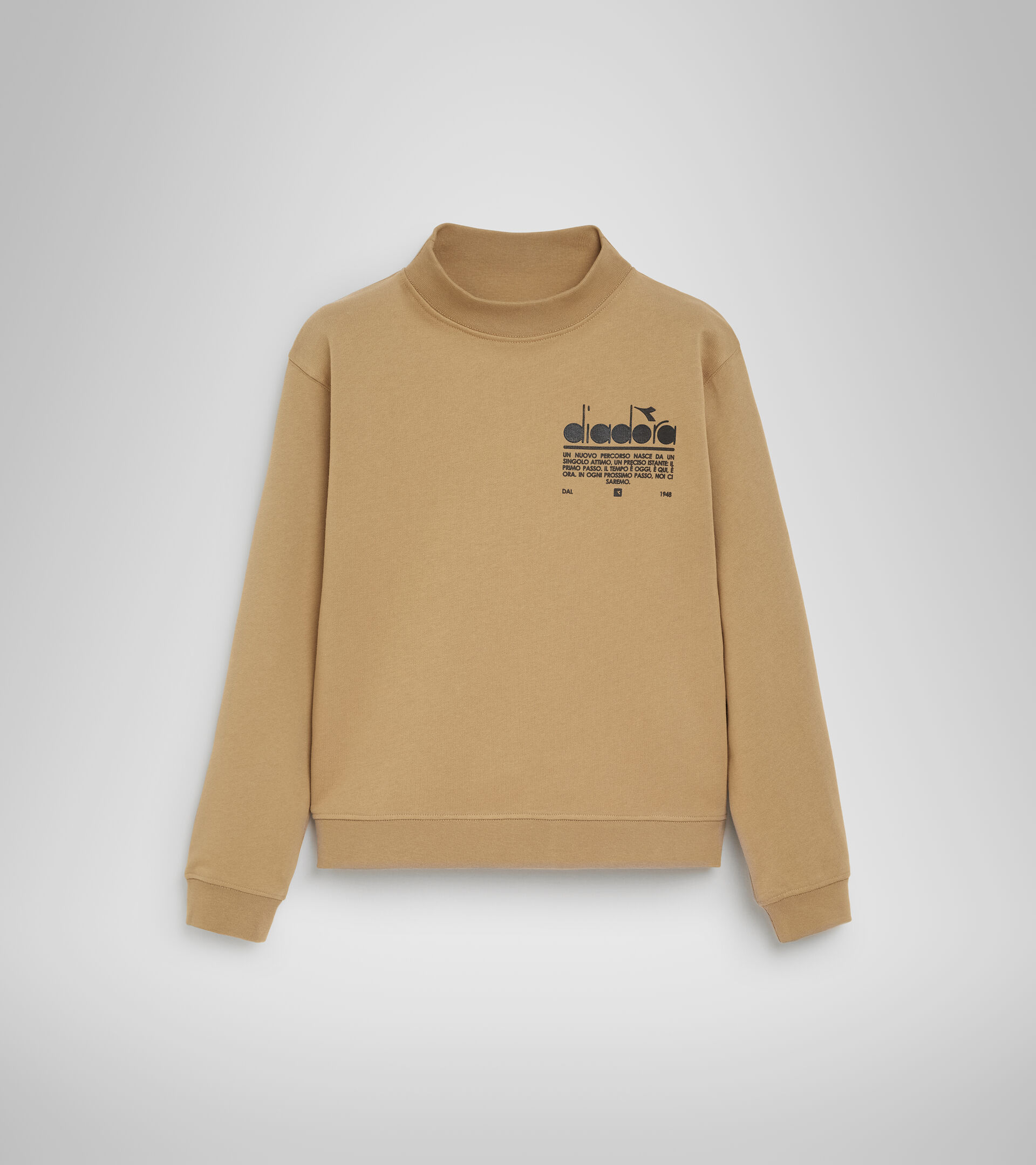 Cotton sweatshirt - Women’s L. SWEATSHIRT CREW MANIFESTO BEIGE TAN - Diadora